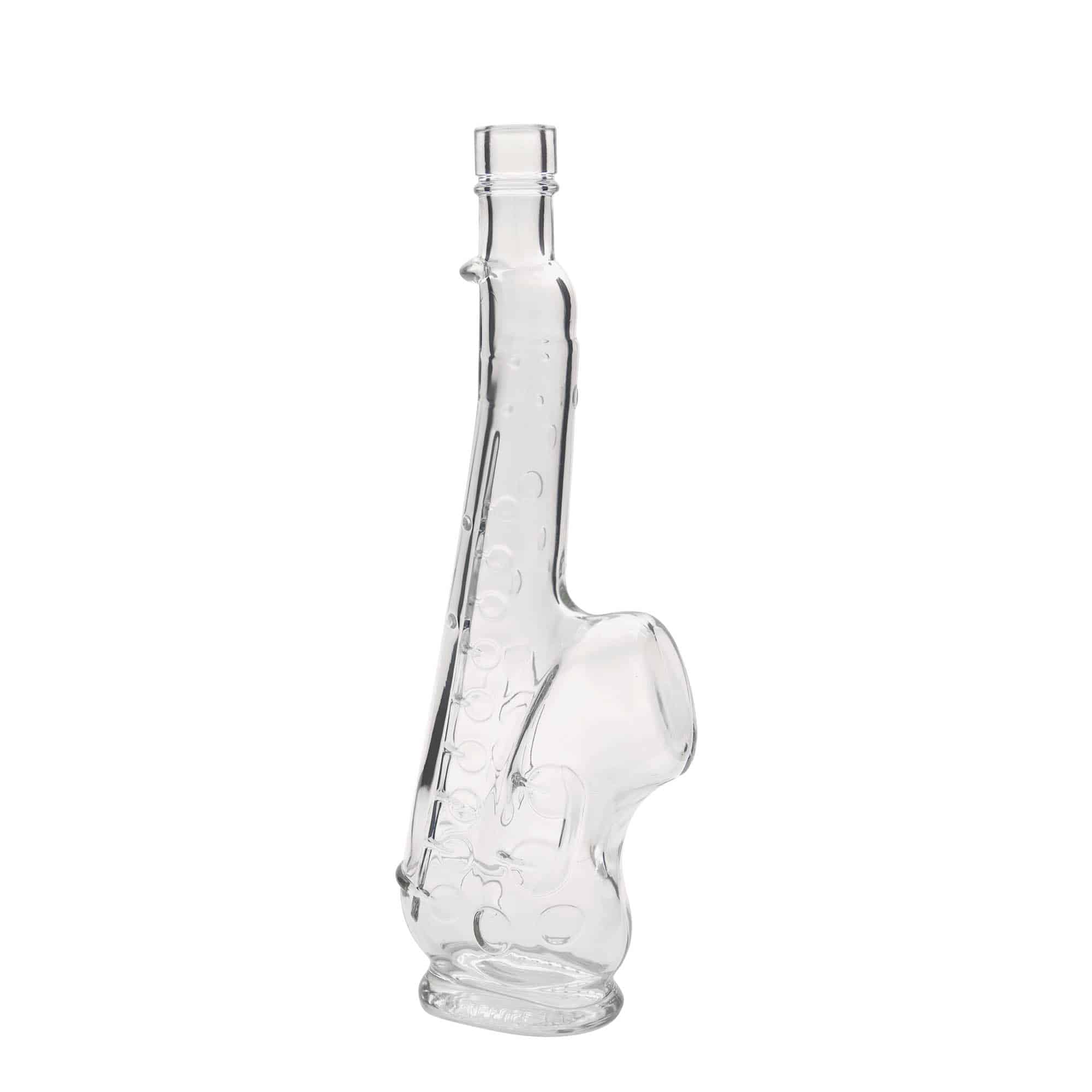500 ml klaaspudel 'Saksofon', sulgur: kork