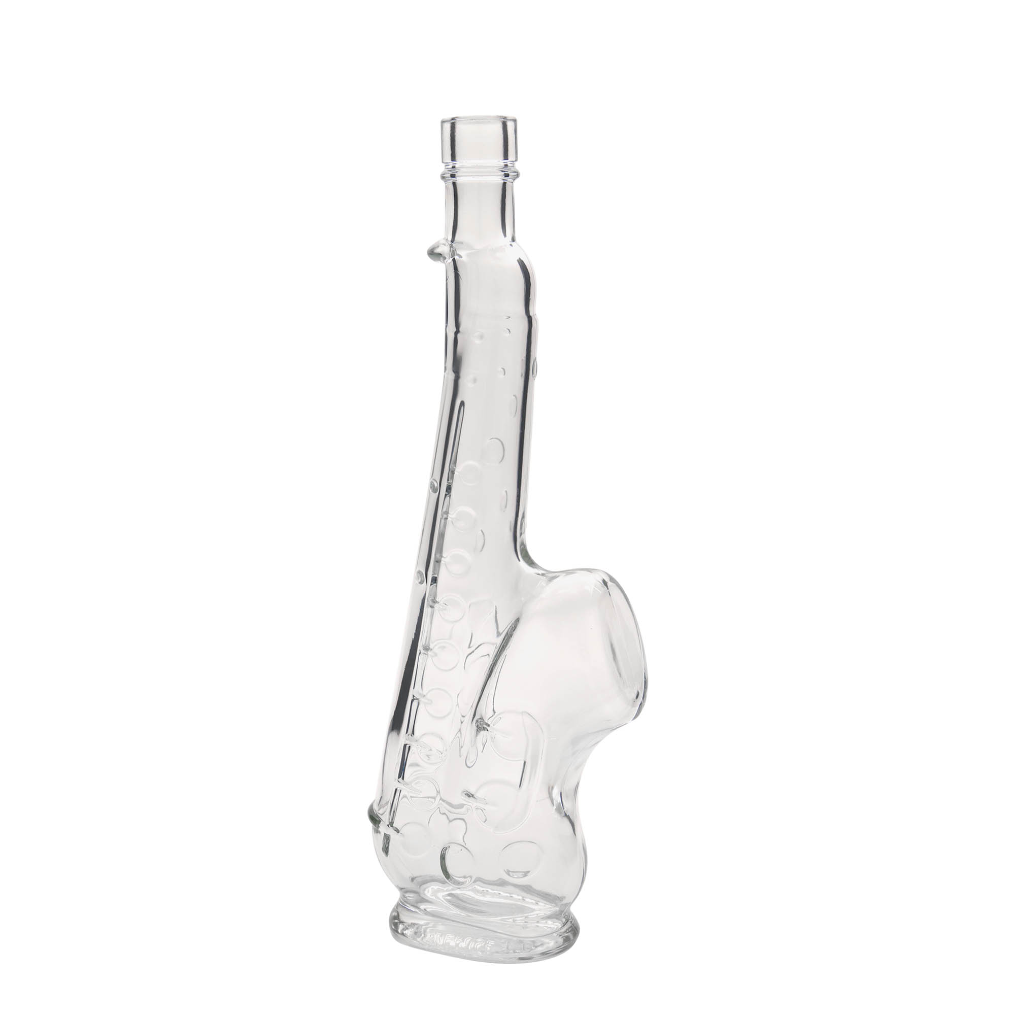 500 ml klaaspudel 'Saksofon', sulgur: kork