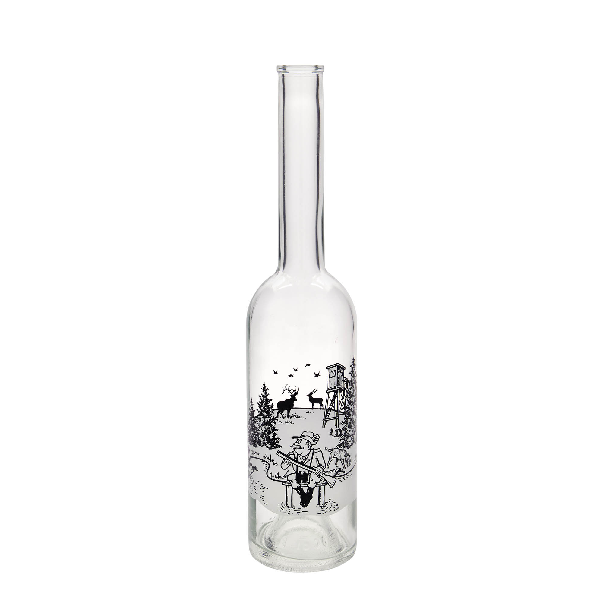 500 ml klaaspudel 'Opera', motiiv: jahimees, suue: kork