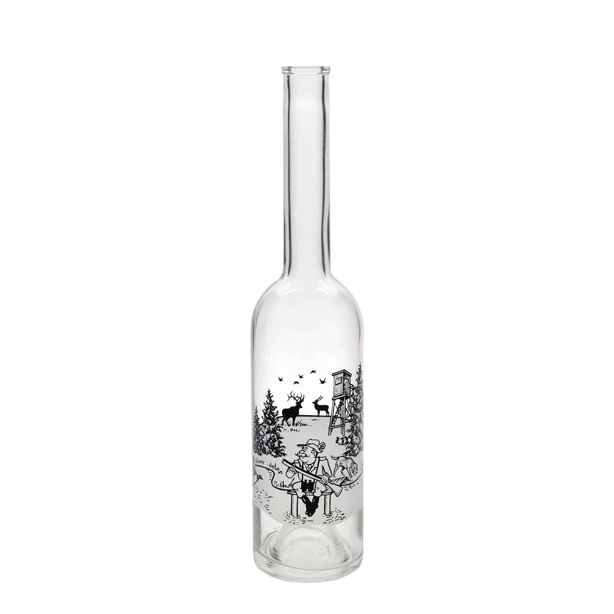 500 ml klaaspudel „Opera“, motiiv: jahimees, avale: kork