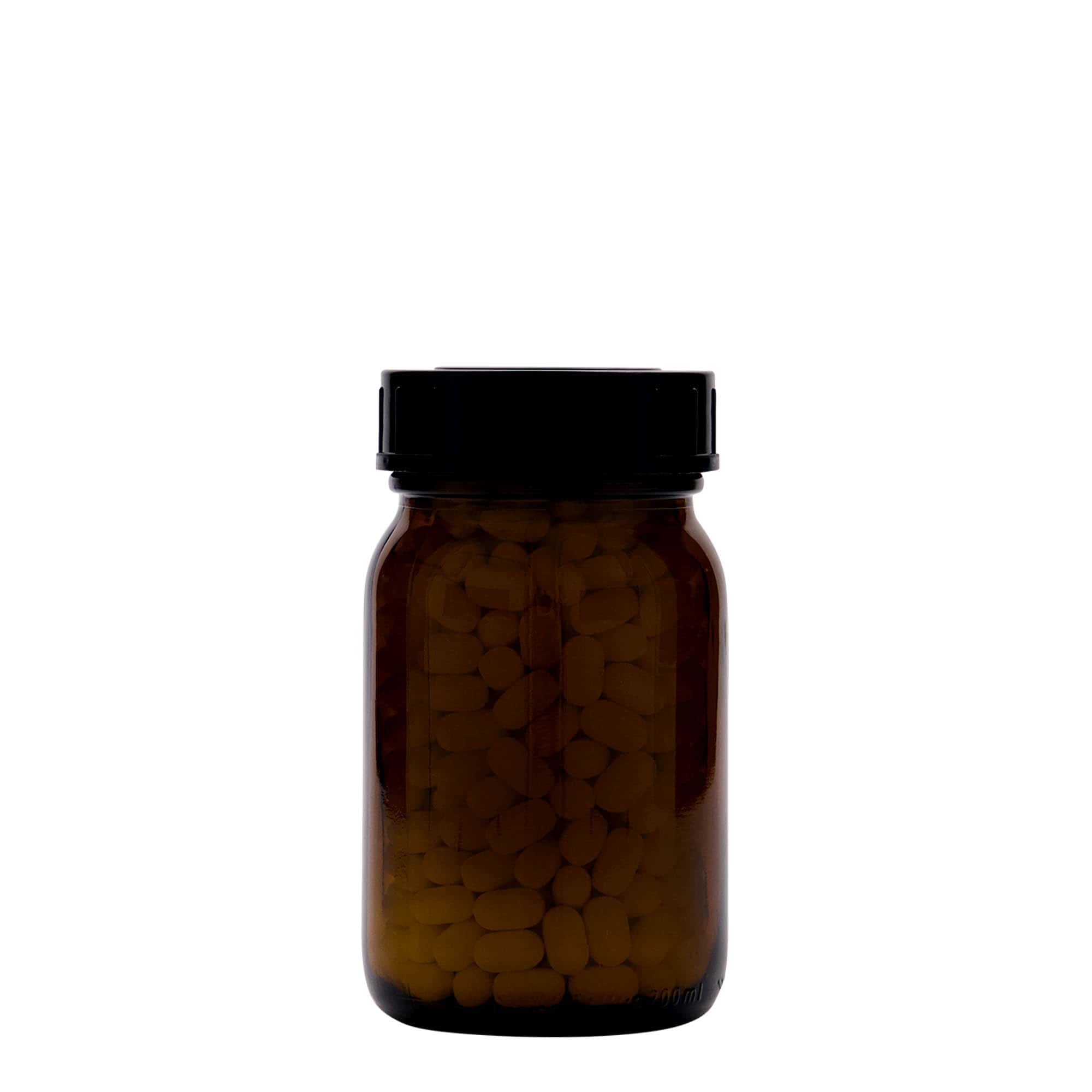200 ml laiakaelne klaas, pruun, avale: DIN 55