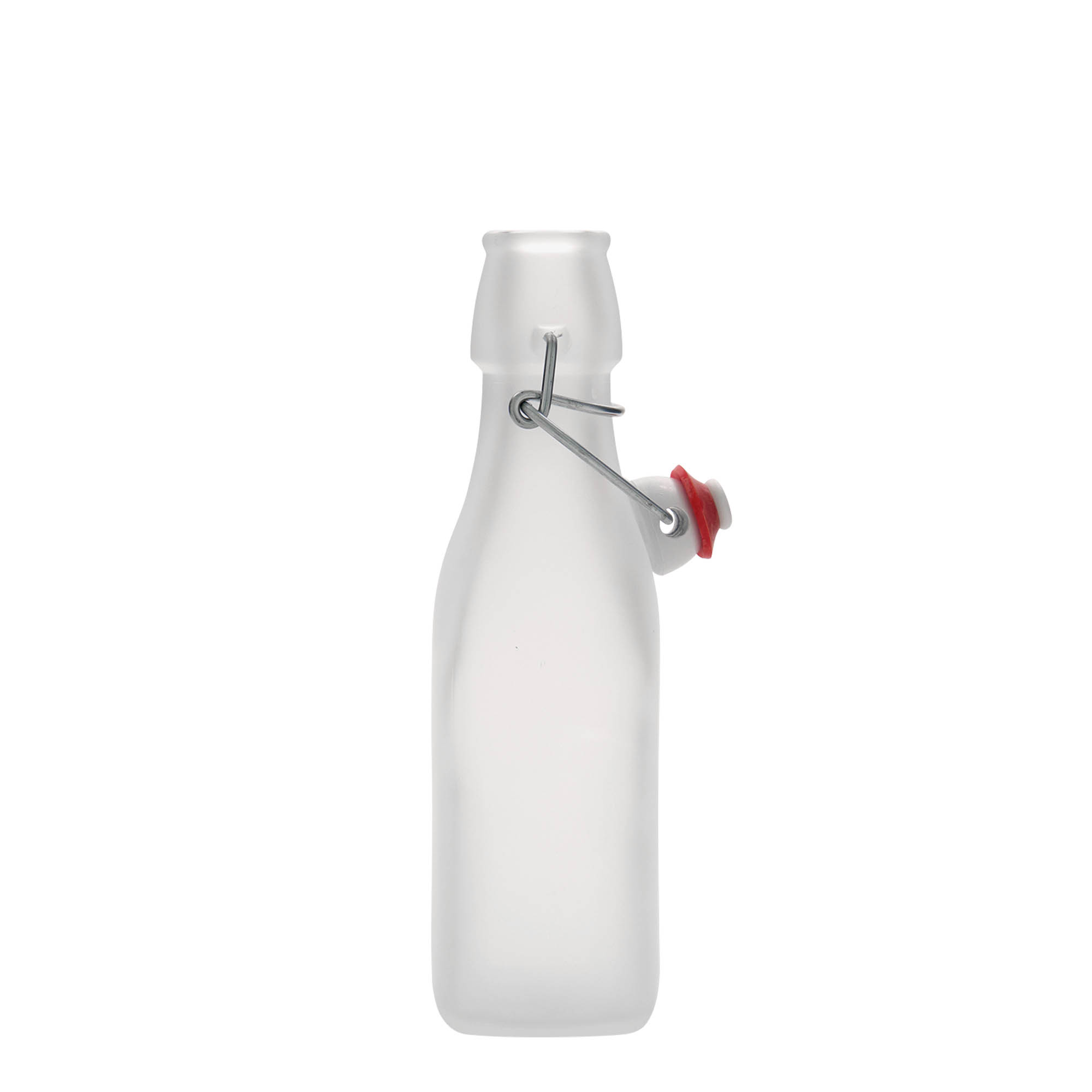 250 ml klaaspudel 'Swing, ruudukujuline, valge, ava: klambrikork 250 ml klaaspudel 'Swing, ruudukujuline, valge, ava: klambrikork