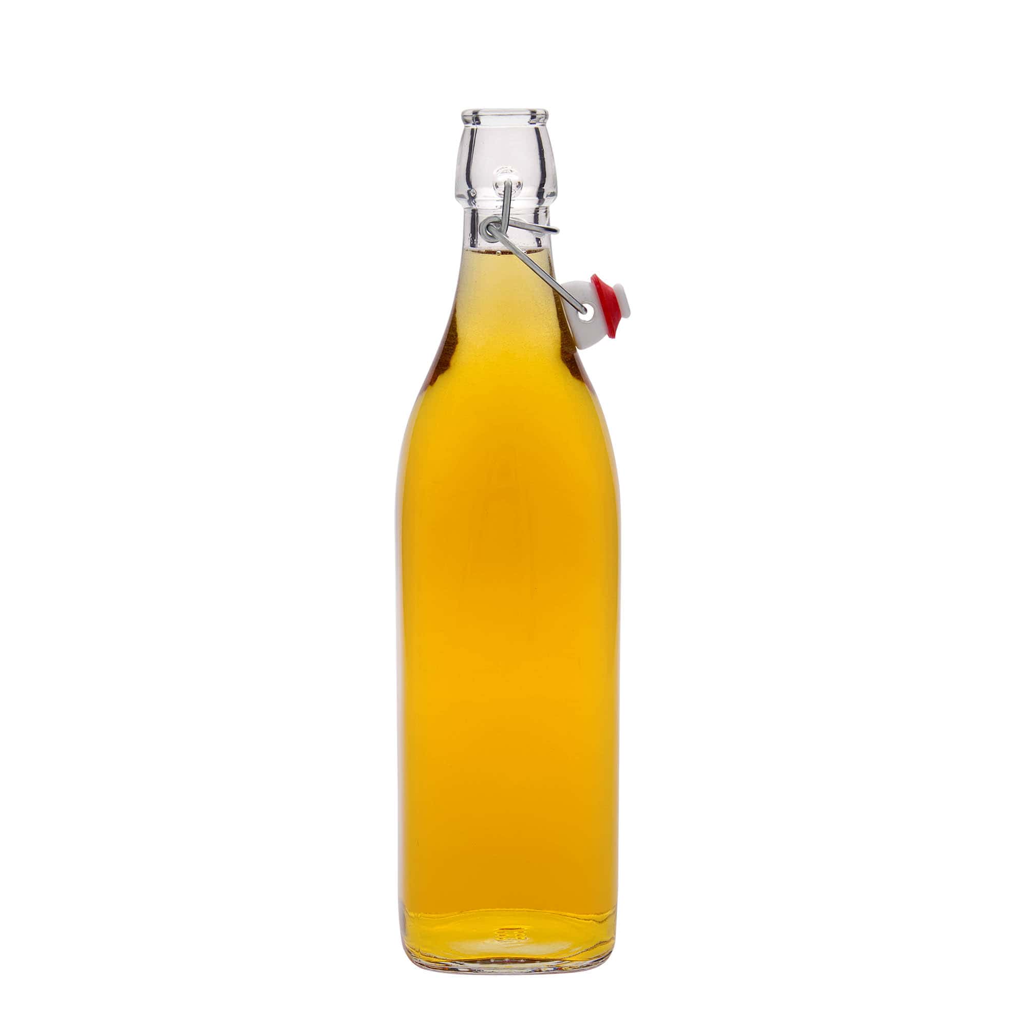 1.000 ml klaaspudel 'Swing, ruudukujuline, suuava: sanglukork 1.000 ml klaaspudel 'Swing, ruudukujuline, suuava: sanglukork
