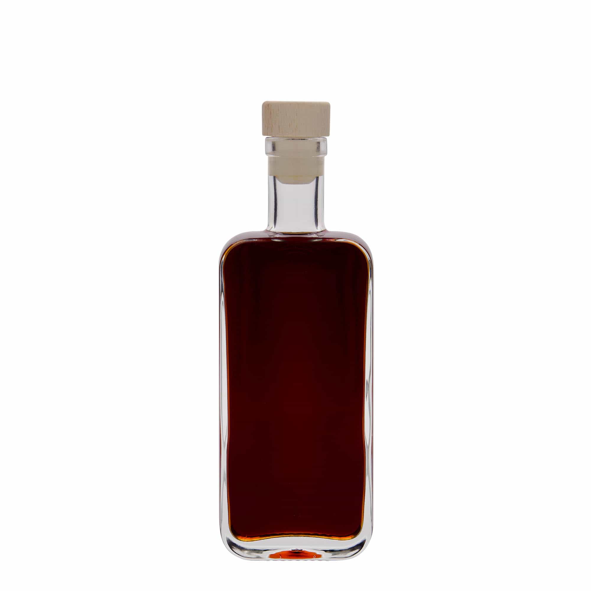 200 ml klaaspudel 'Nice', ristkülikukujuline, sulgur: kork