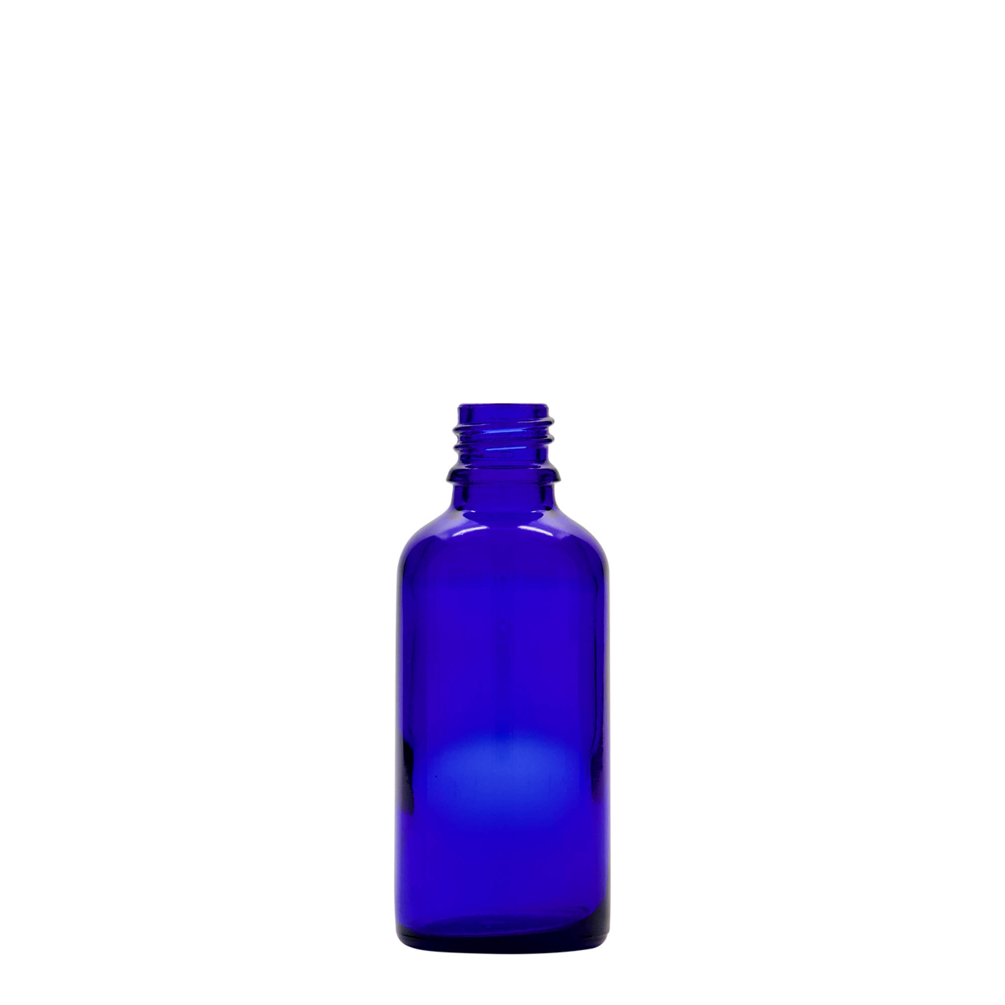 50 ml pipetipudel meditsiiniks, klaas, kuninglik sinine-punane, suuava: DIN 18