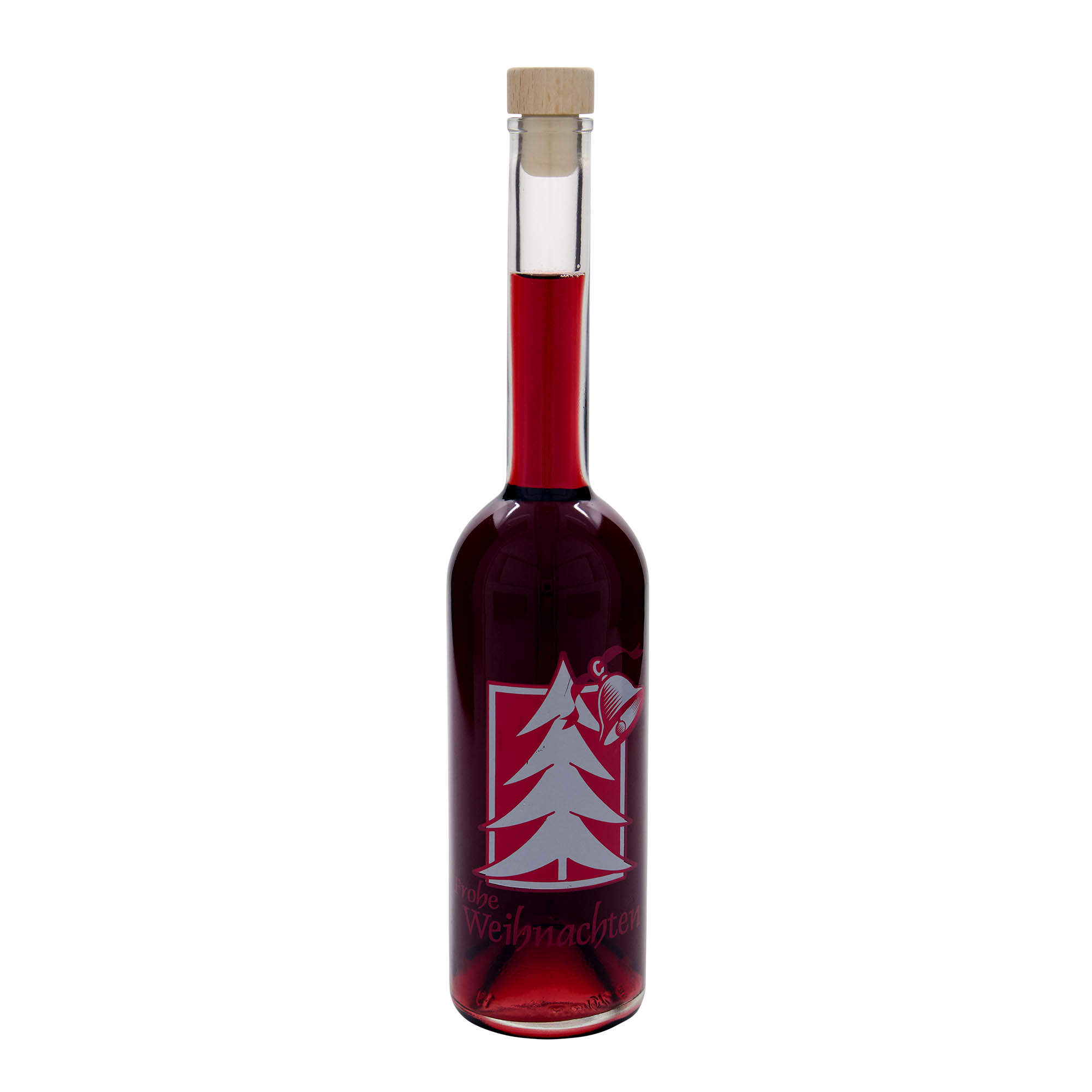500 ml klaaspudel 'Opera', motiiv: jõulutervitus, sulgur: kork