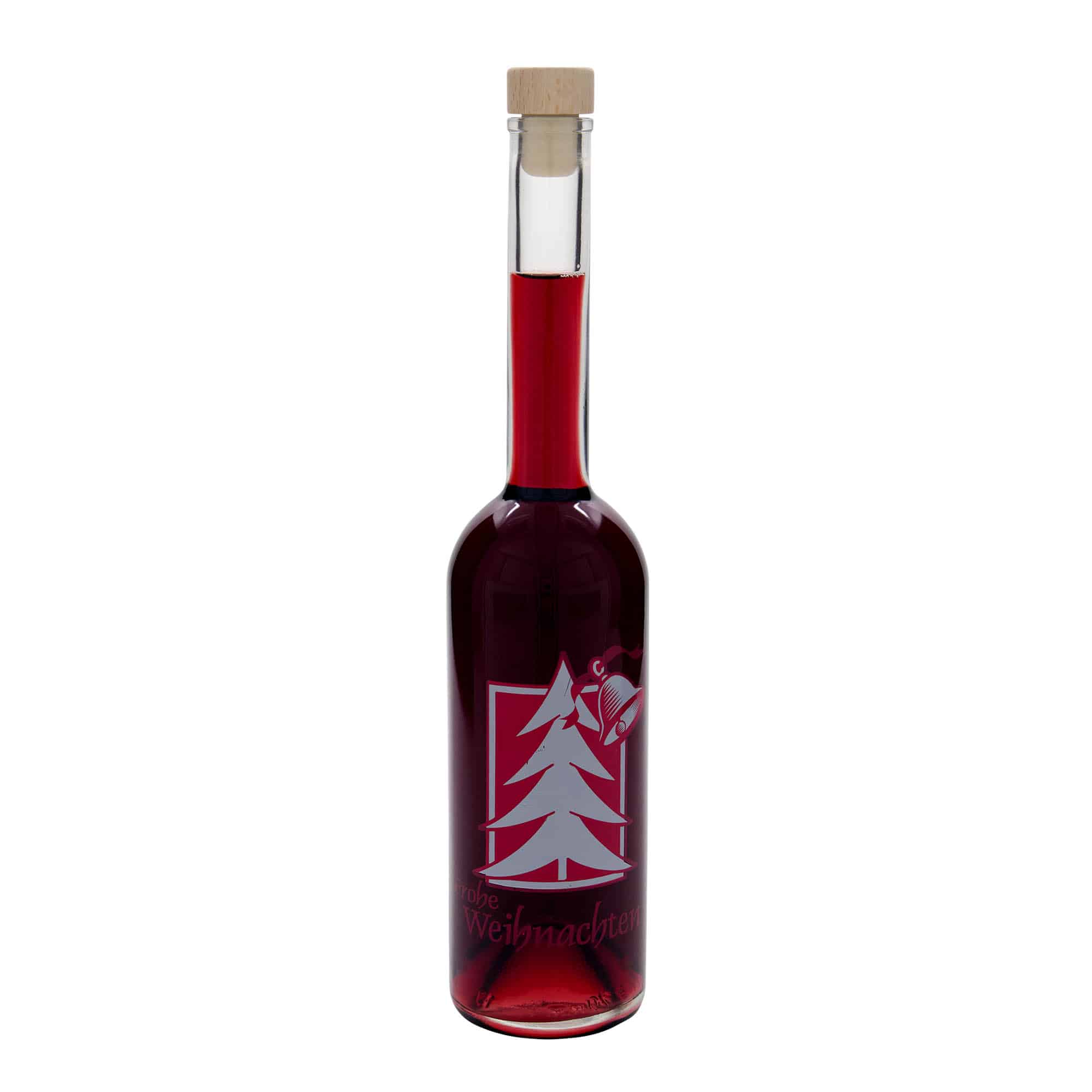 500 ml klaaspudel „Opera“, motiiv: jõulutervitus, avale: kork