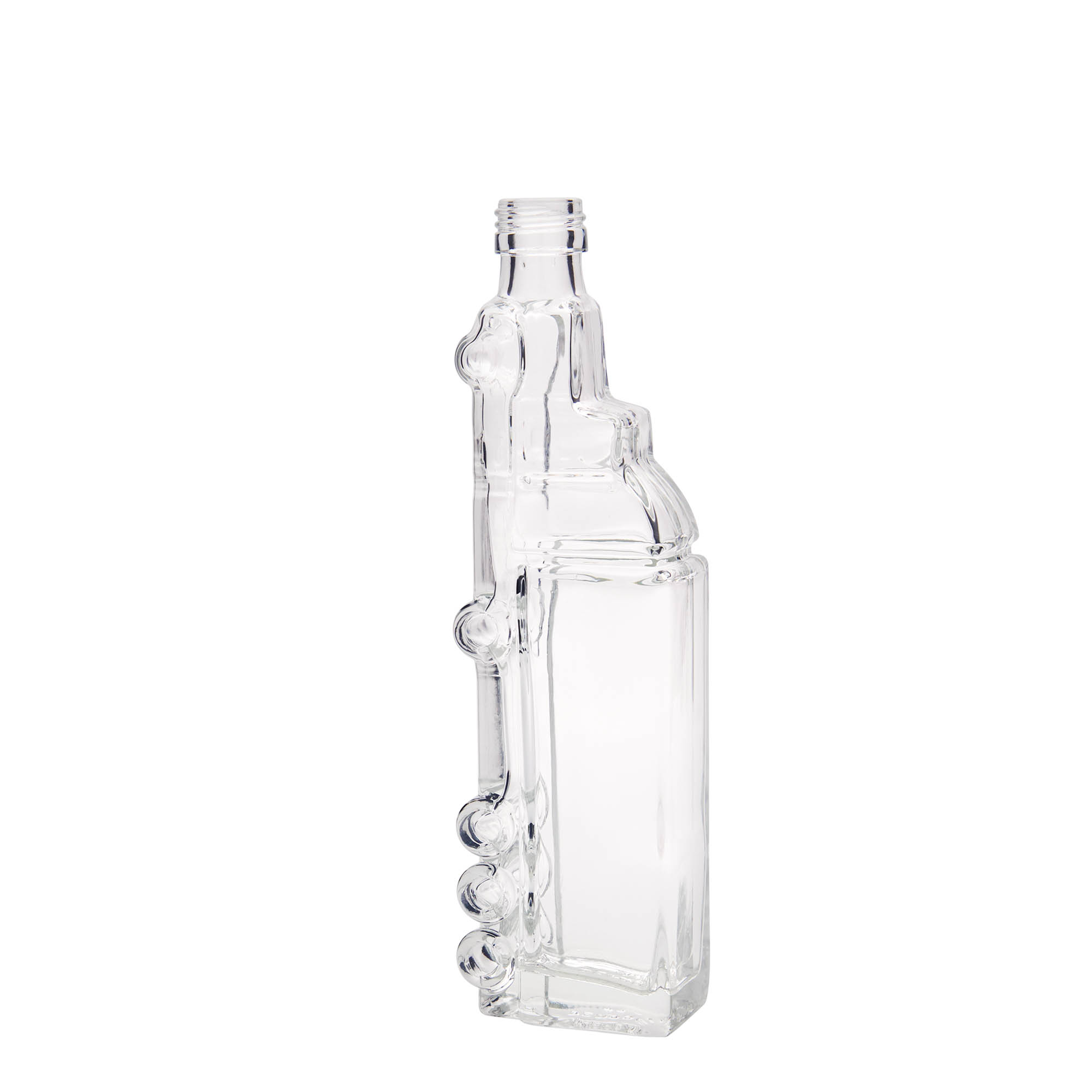 200 ml klaaspudel 'Veoauto', sulgur: kork