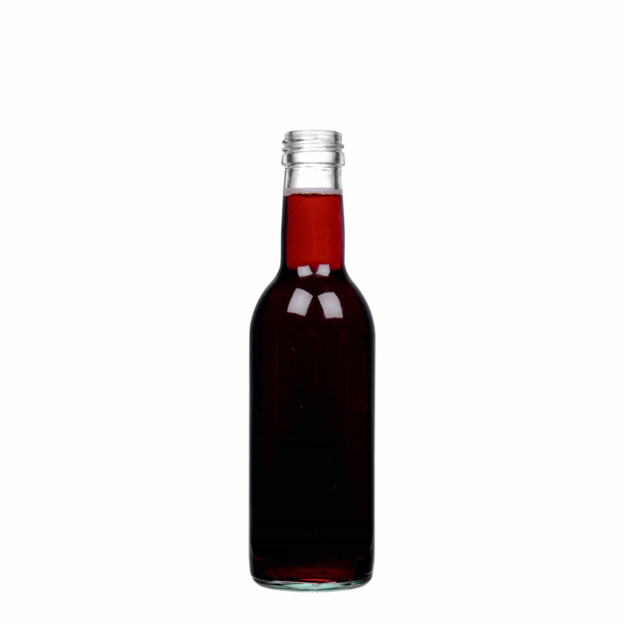 250 ml klaaspudel 'Bordeaux', sulgur: PP 28