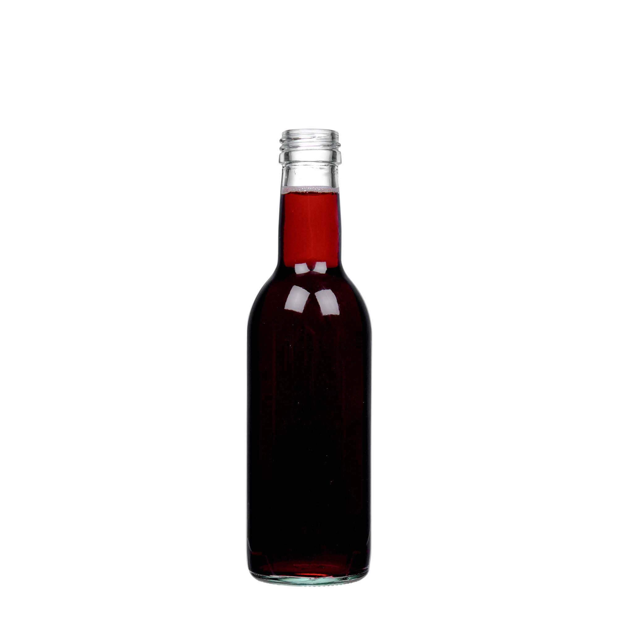 250 ml klaaspudel 'Bordeaux', ava: PP 28
