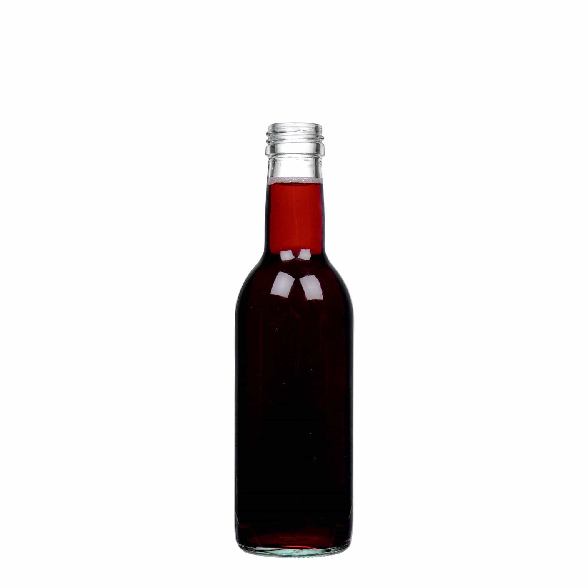 250 ml klaaspudel 'Bordeaux', ava: PP 28