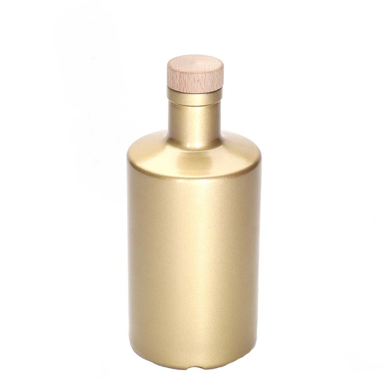 500 ml klaaspudel 'Caroline', kuldne, ava: kork