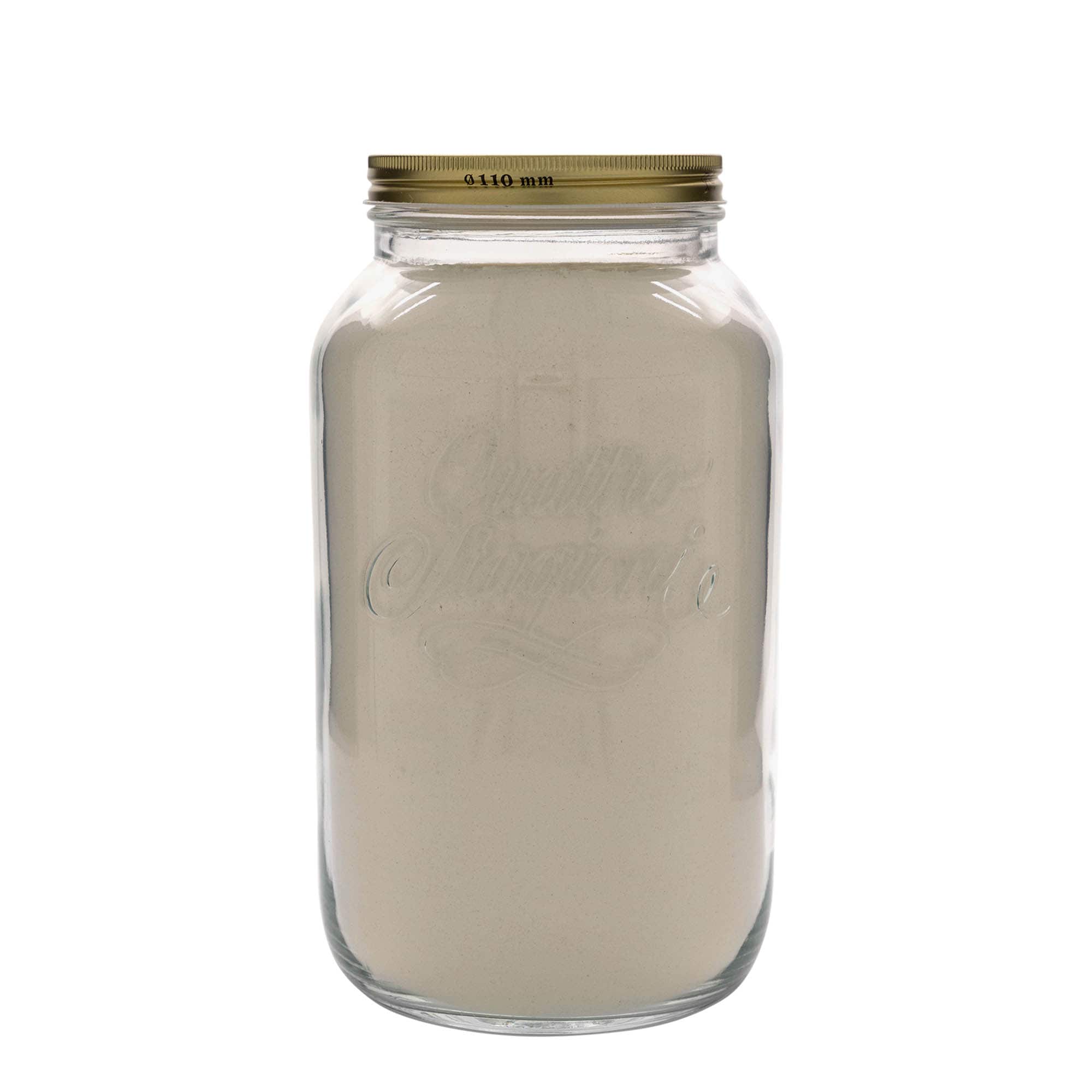 3800 ml klaaspurk 'Quattro Stagioni', sulgur: keeratav kaas