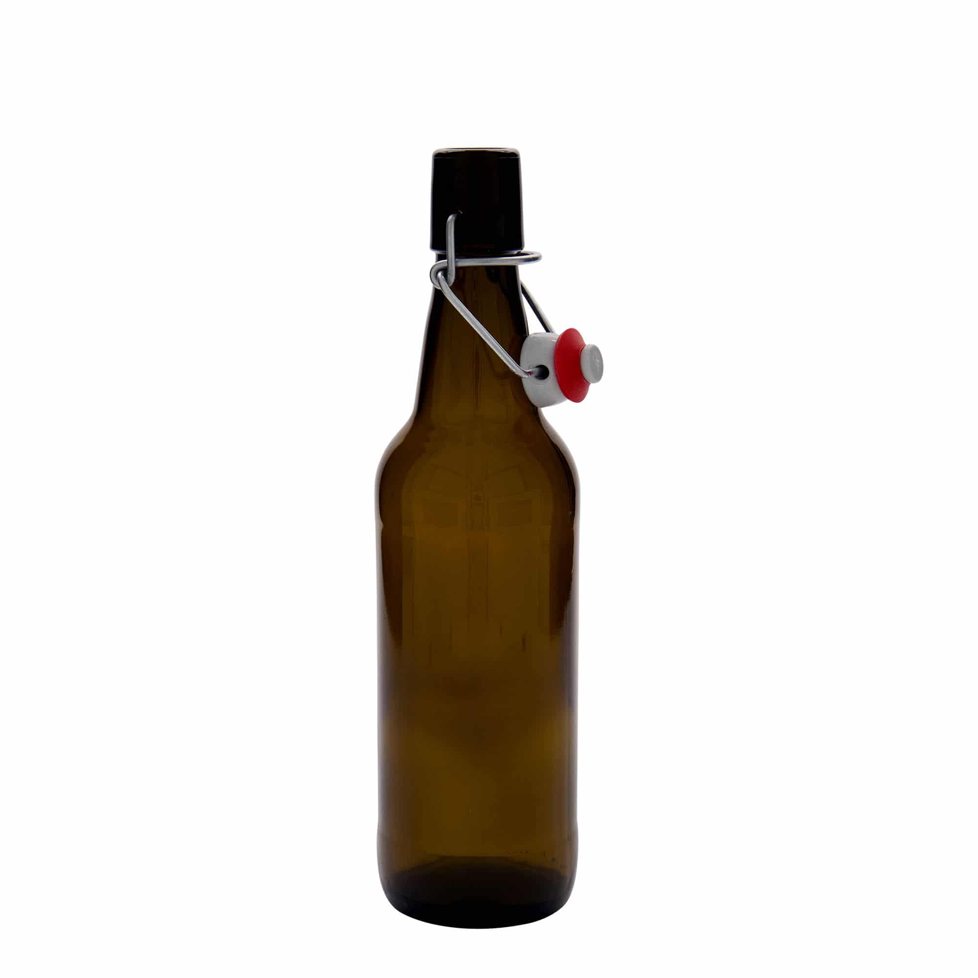 500 ml õllepudel, klaas, pruun, sulgur: traatkork