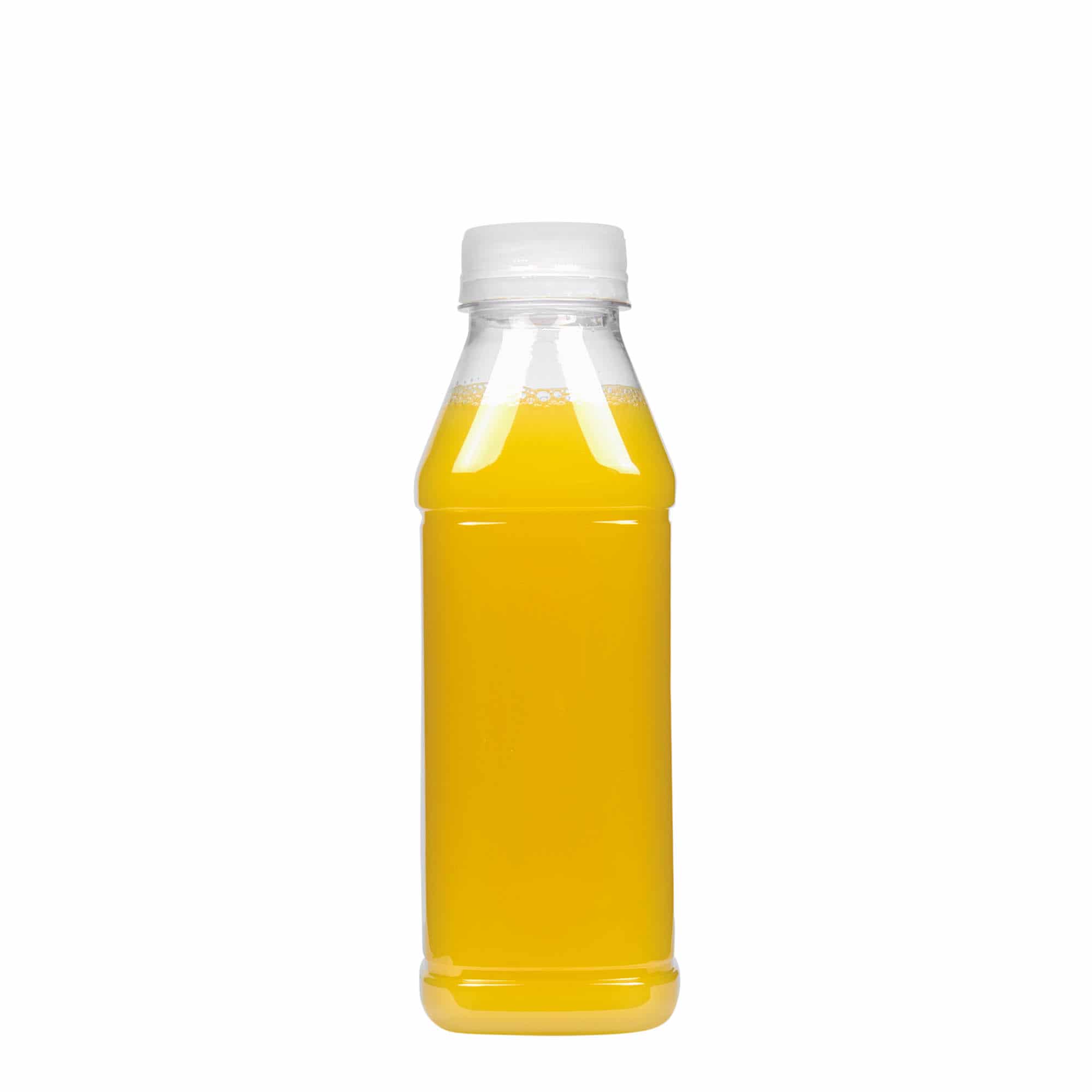 500 ml PET-pudel 'Milk and Juice Carré', ruudukujuline, plast, sulgur: 38 mm
