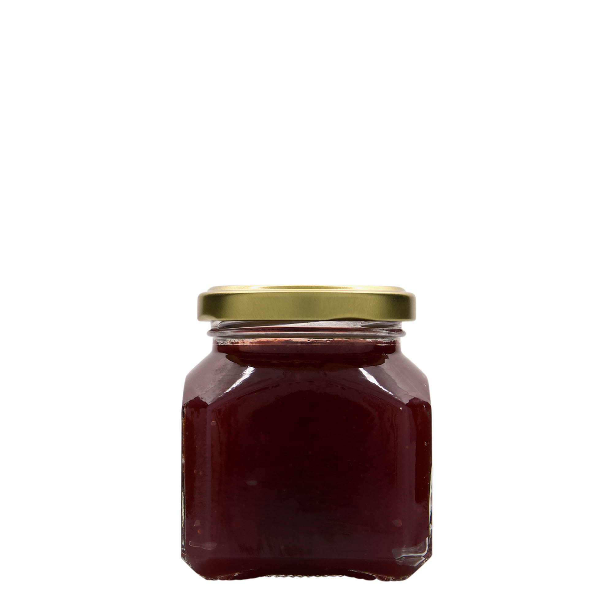 212 ml ruudukujuline klaaspurk „Milaano“, avale: keeratav kaas (TO 58)