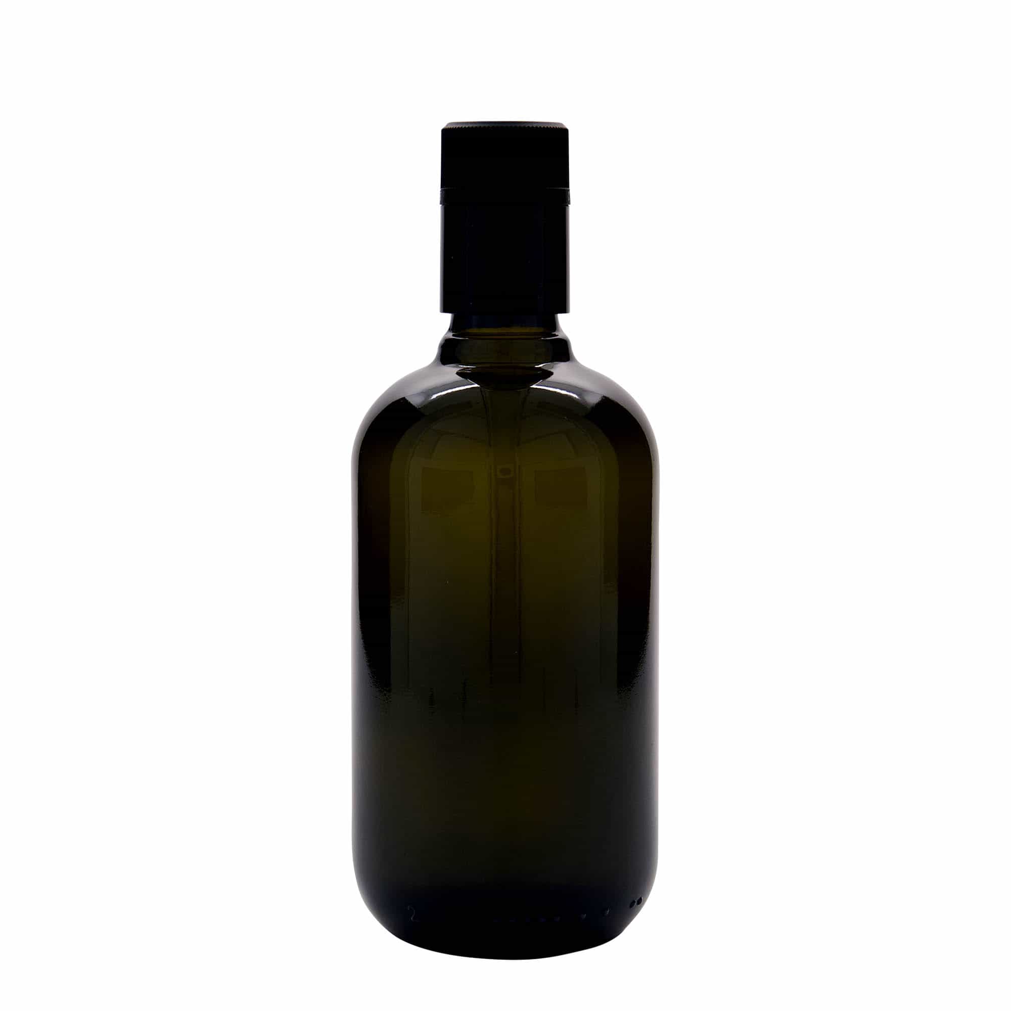 500 ml äädika/õlipudel 'Biolio', klaas, antiikroheline, sulgur: DOP