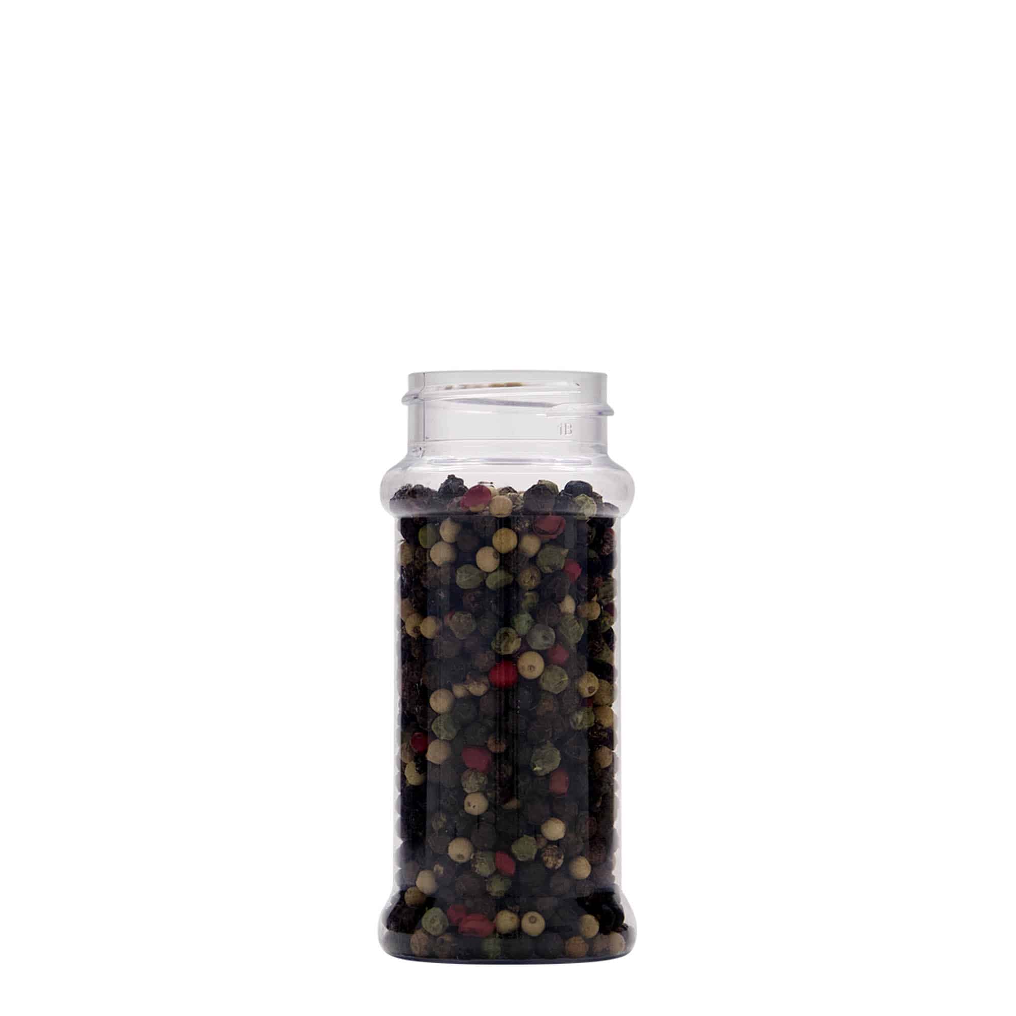 100 ml PET-vürtsitoos, plast, sulgur: GPI 38/400