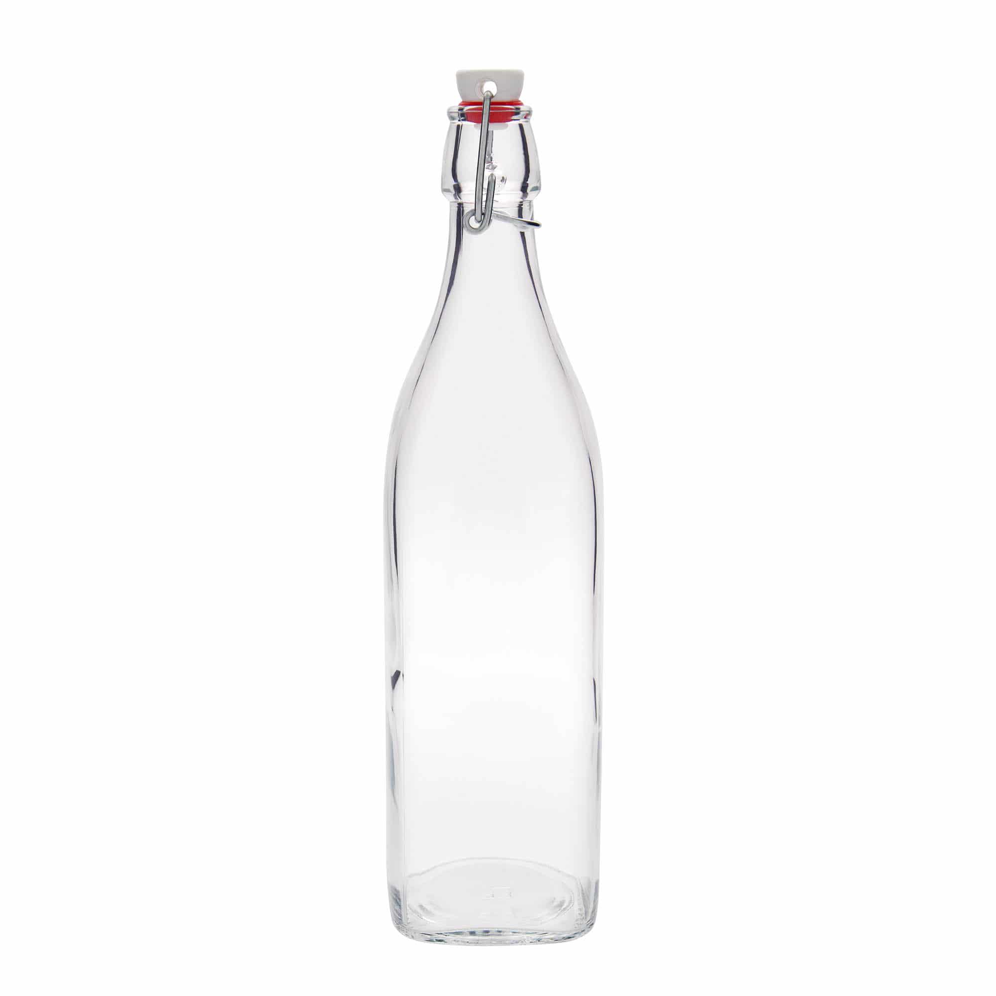 1.000 ml klaaspudel 'Swing, ruudukujuline, suuava: sanglukork 1.000 ml klaaspudel 'Swing, ruudukujuline, suuava: sanglukork