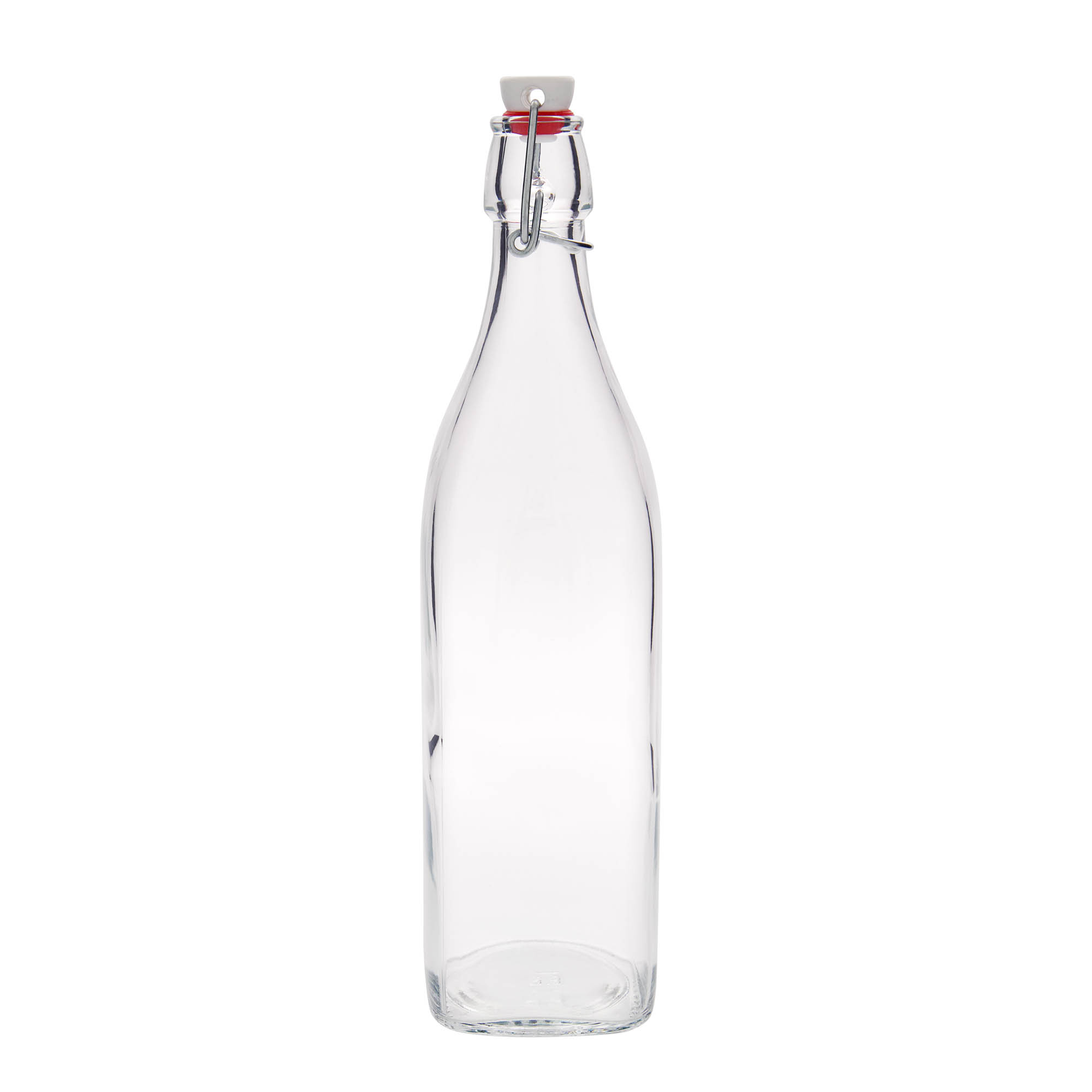 1.000 ml klaaspudel 'Swing, ruudukujuline, suuava: sanglukork 1.000 ml klaaspudel 'Swing, ruudukujuline, suuava: sanglukork