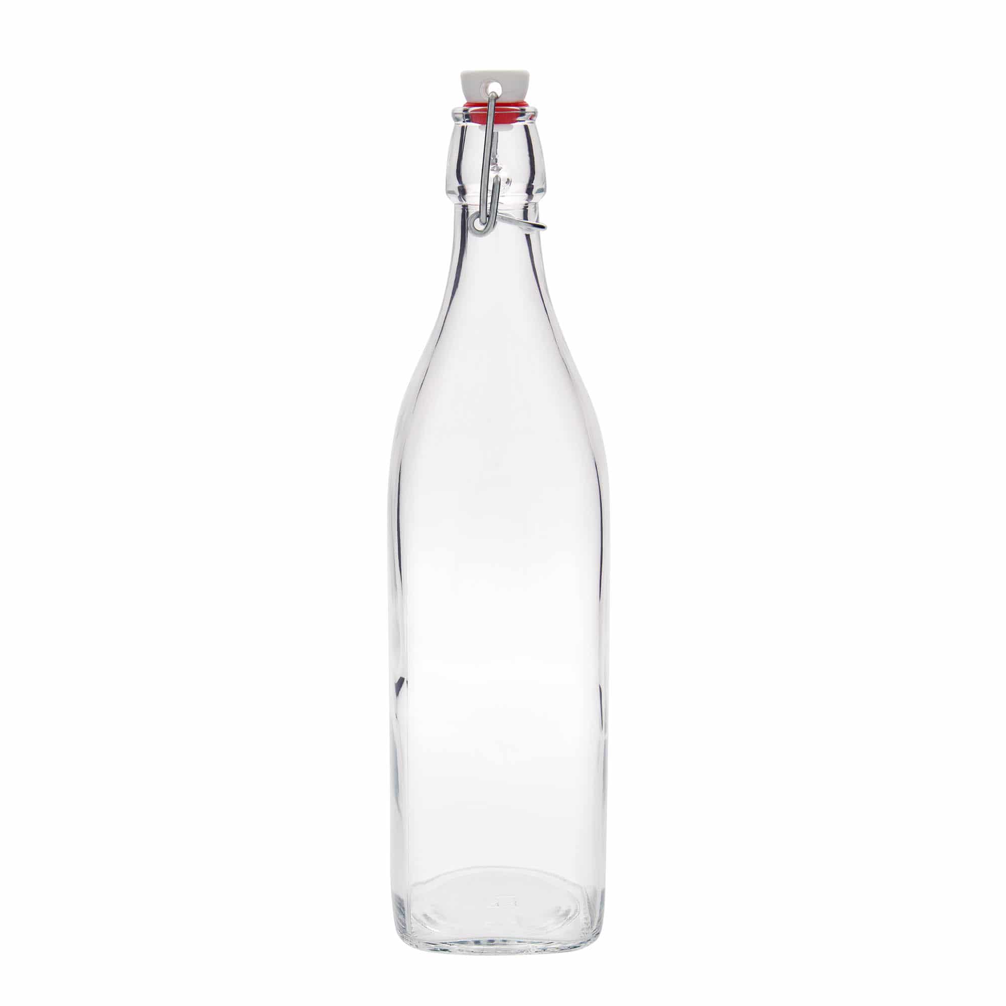 1.000 ml klaaspudel 'Swing, ruudukujuline, suuava: sanglukork