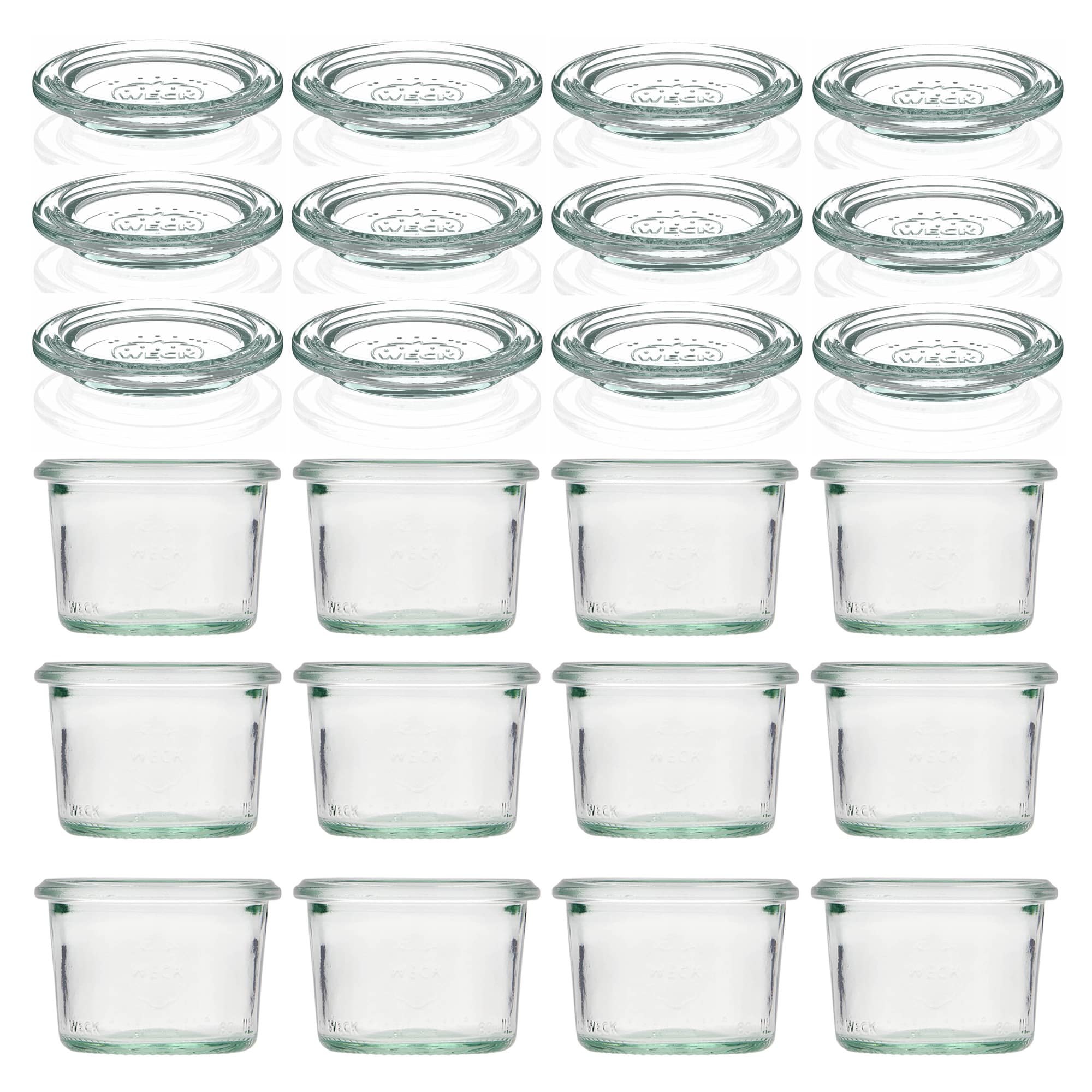 12x 80 ml WECK-klaaspurk klaaskaanega RR 60