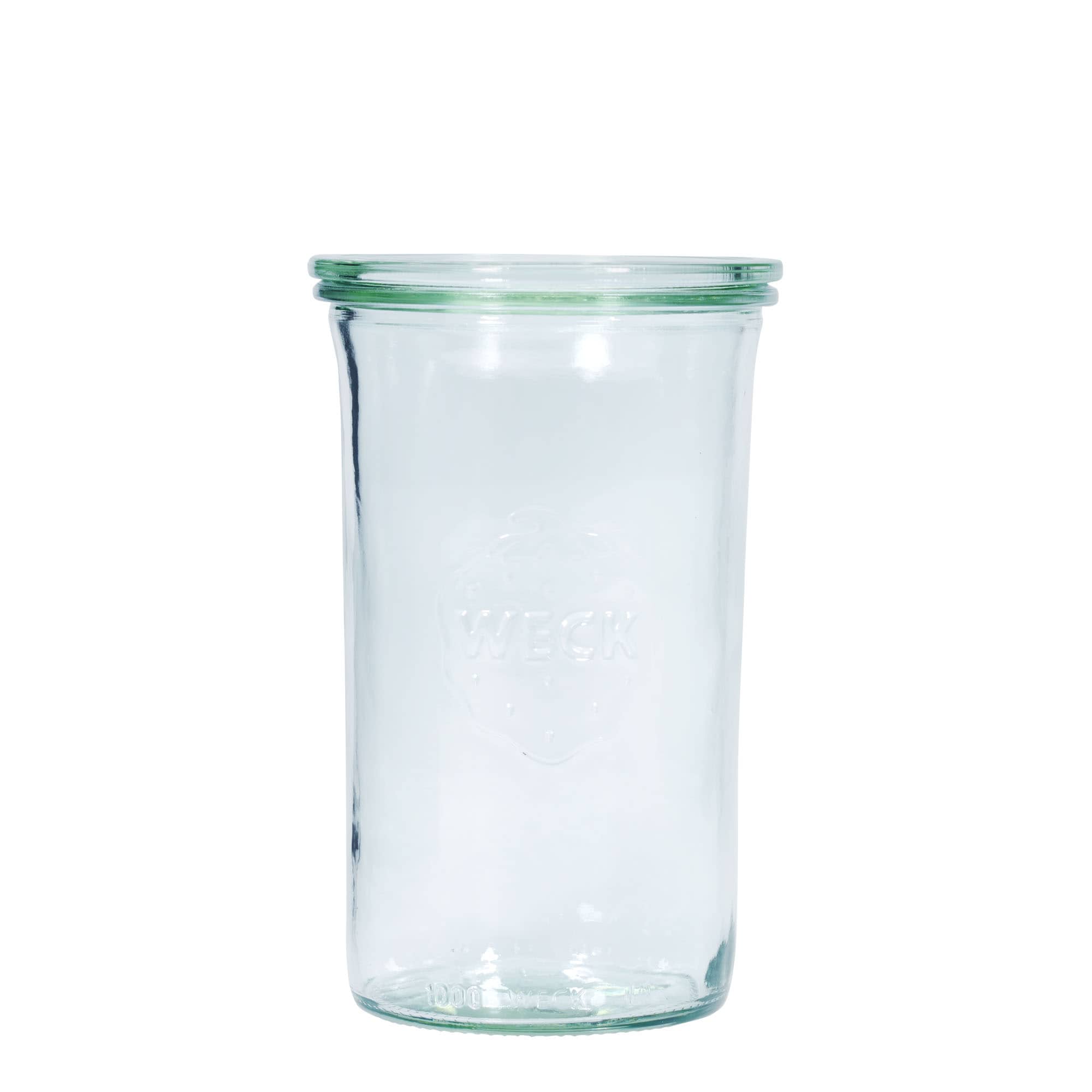 1000 ml WECKi laia suuga purk, sulgur: ümar serv