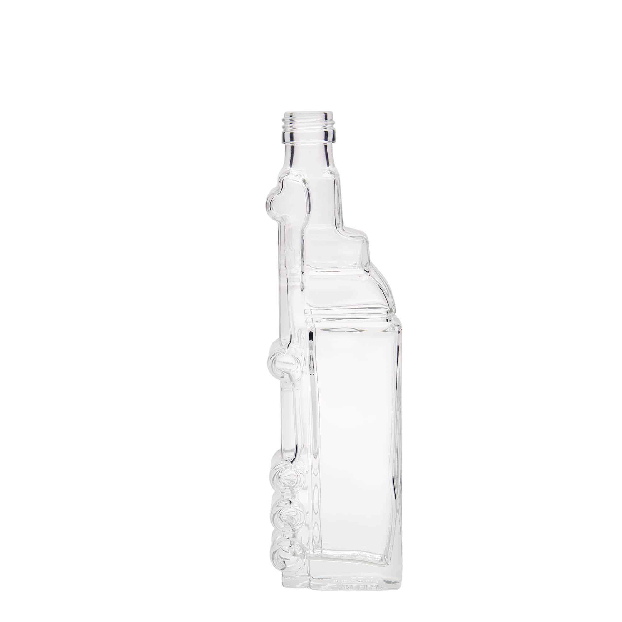 200 ml klaaspudel 'Veoauto', sulgur: kork