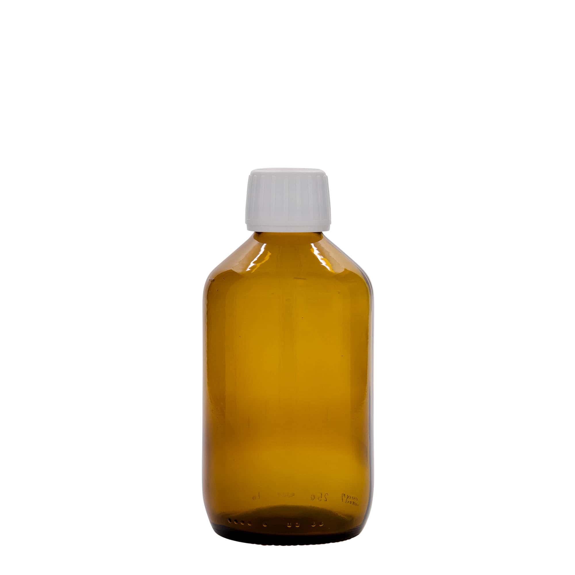 250 ml meditsiinipudel, pruun, klaas, suuava: PP 28