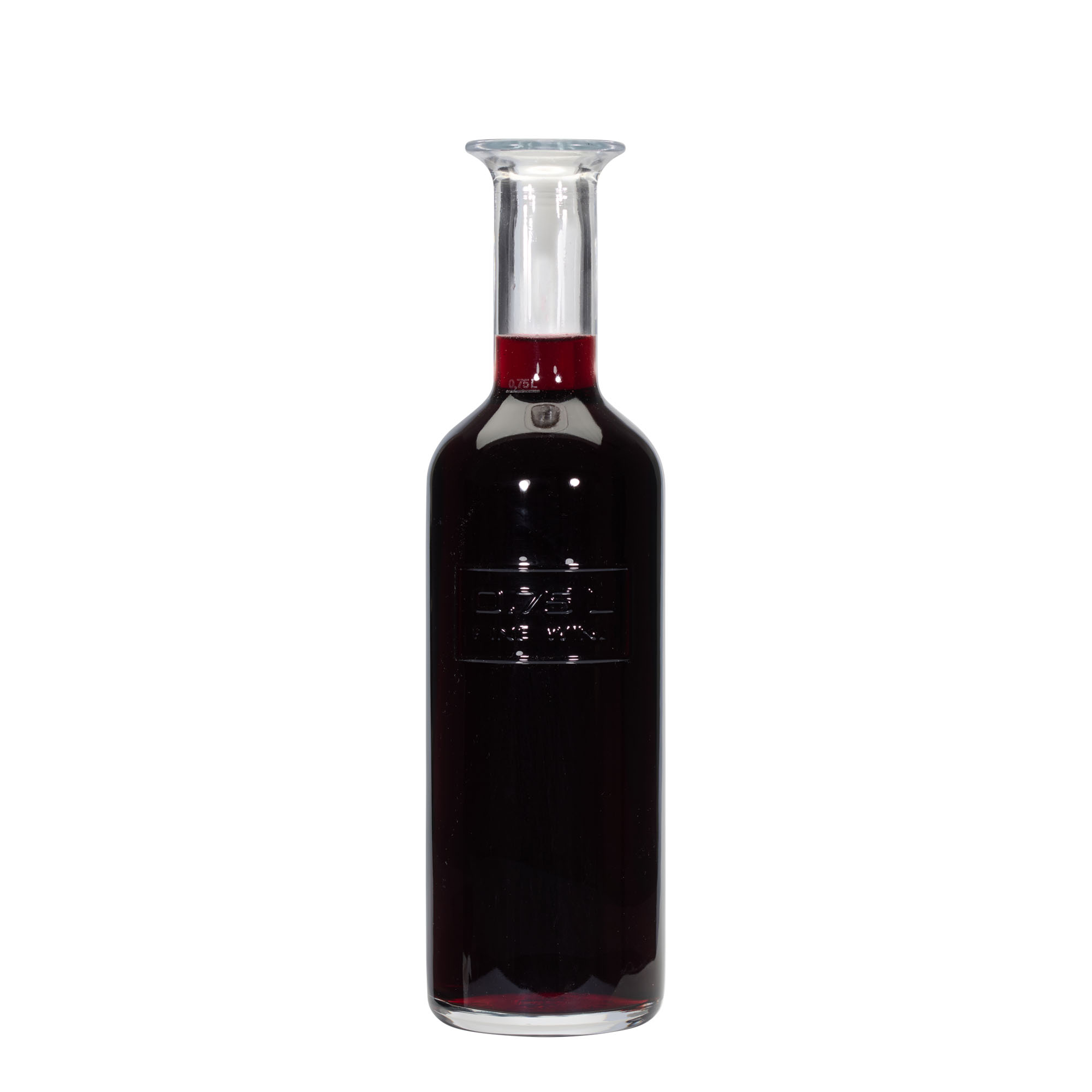 750 ml klaaspudel 'Optima Fine Wine', suuava: kork