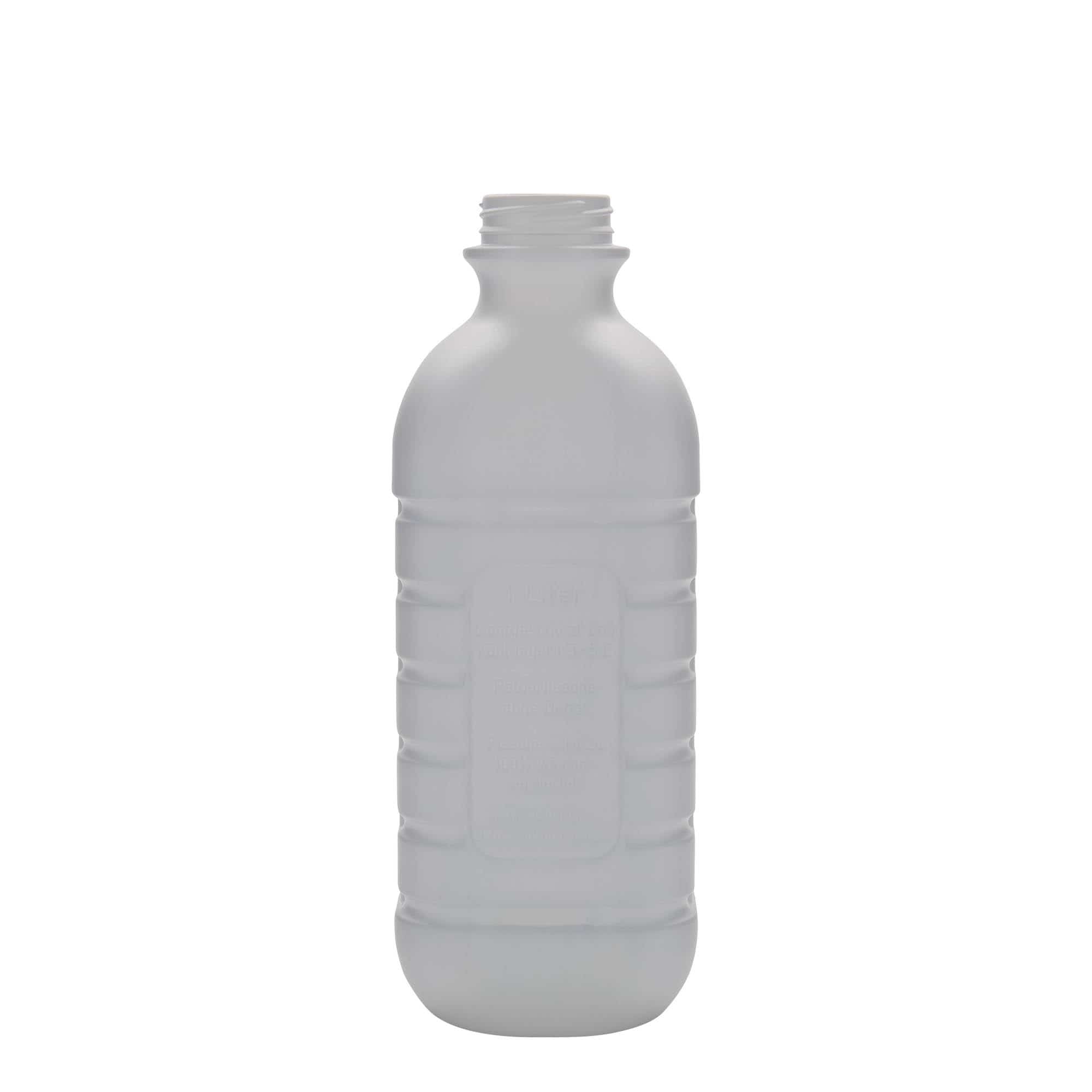 1000 ml piimapudel, ristkülikukujuline, HDPE-plast, valge, sulgur: PEHD40 1000 ml piimapudel, ristkülikukujuline, HDPE-plast, valge, sulgur: PEHD40