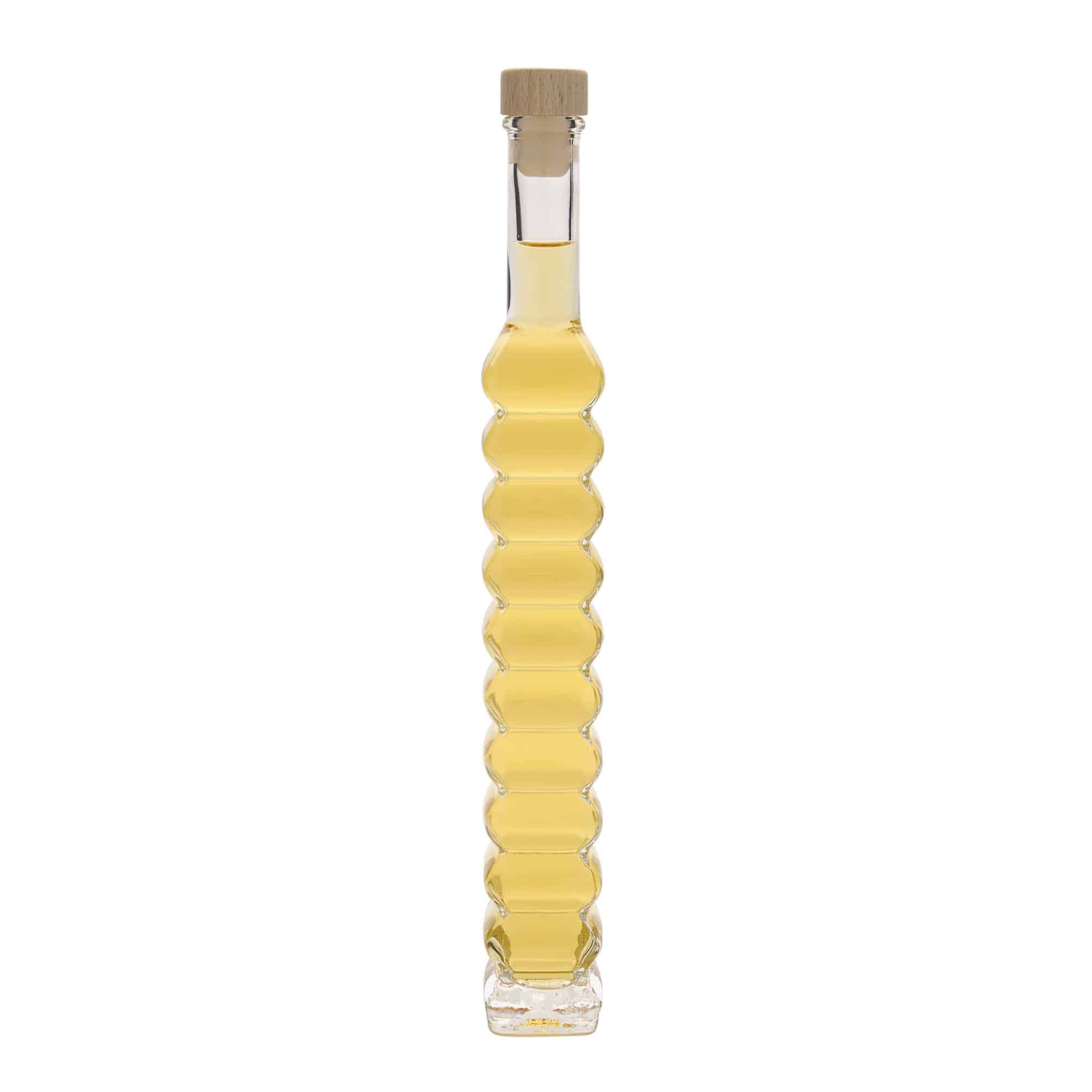 200 ml klaaspudel 'Roma', ruudukujuline, sulgur: kork