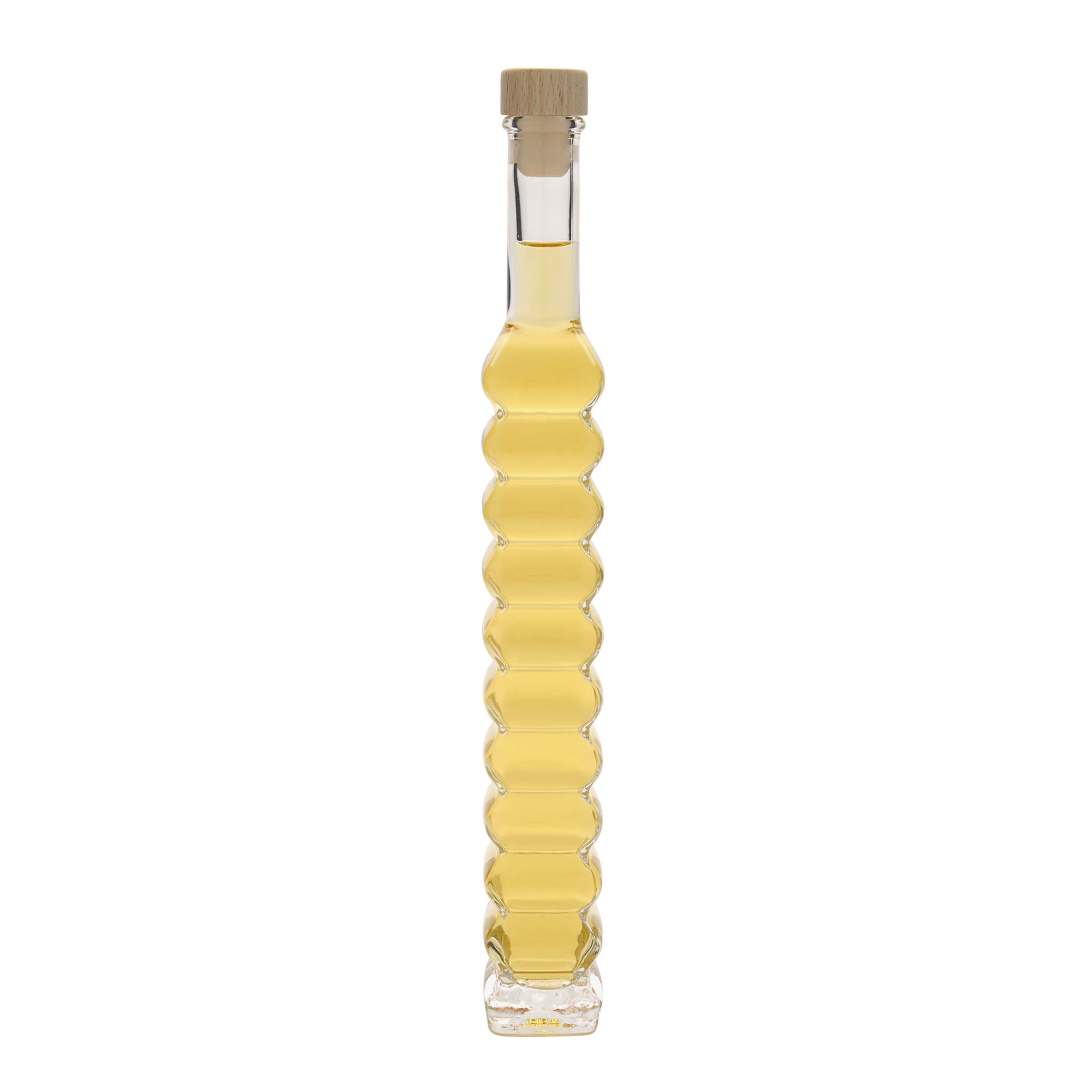 200 ml klaaspudel 'Rooma, ruudukujuline, suue: kork'