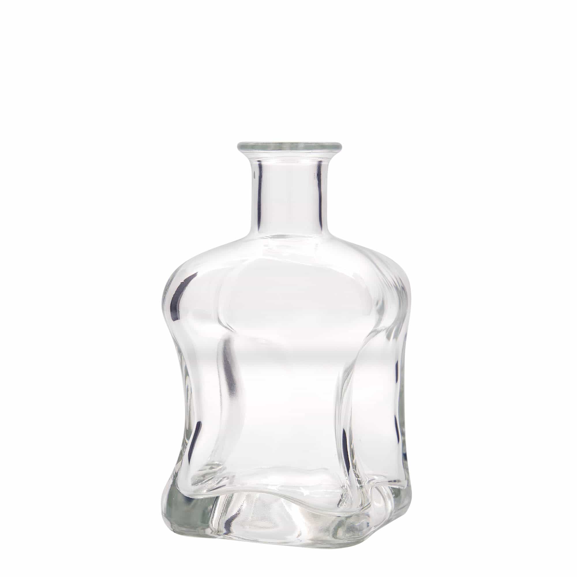 500 ml klaaspudel 'Dublin', ruudukujuline, sulgur: kork