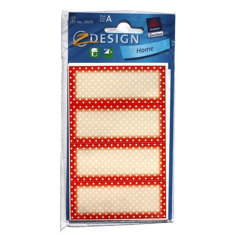 Zweckformi sildid 'Red Dots', ristkülikukujuline, paber, punane Zweckformi sildid 'Red Dots', ristkülikukujuline, paber, punane