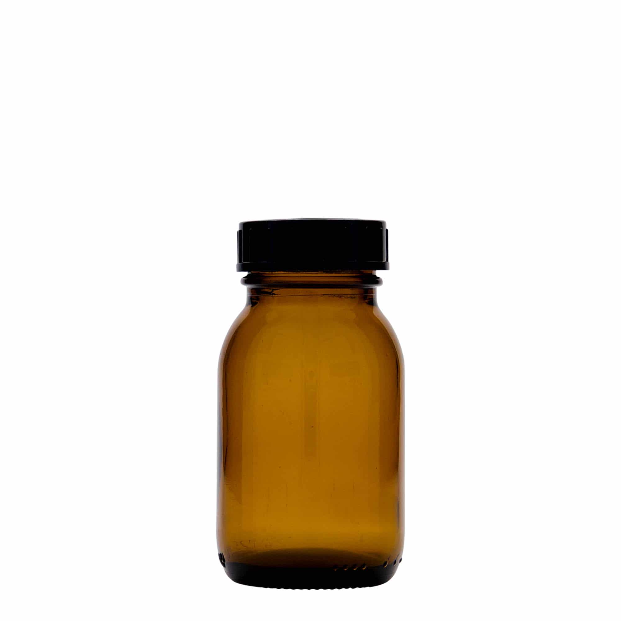 125 ml laia kaelaga purk, pruun, sulgur: DIN 40