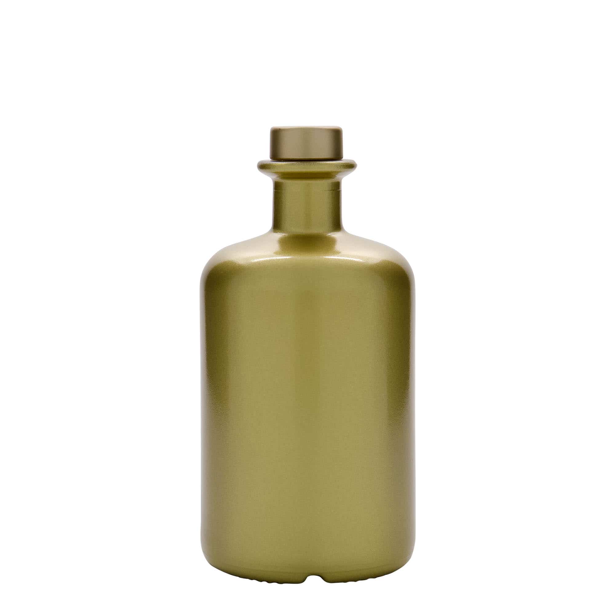 500 ml klaasist apteegipudel, kuldne, sulgur: kork