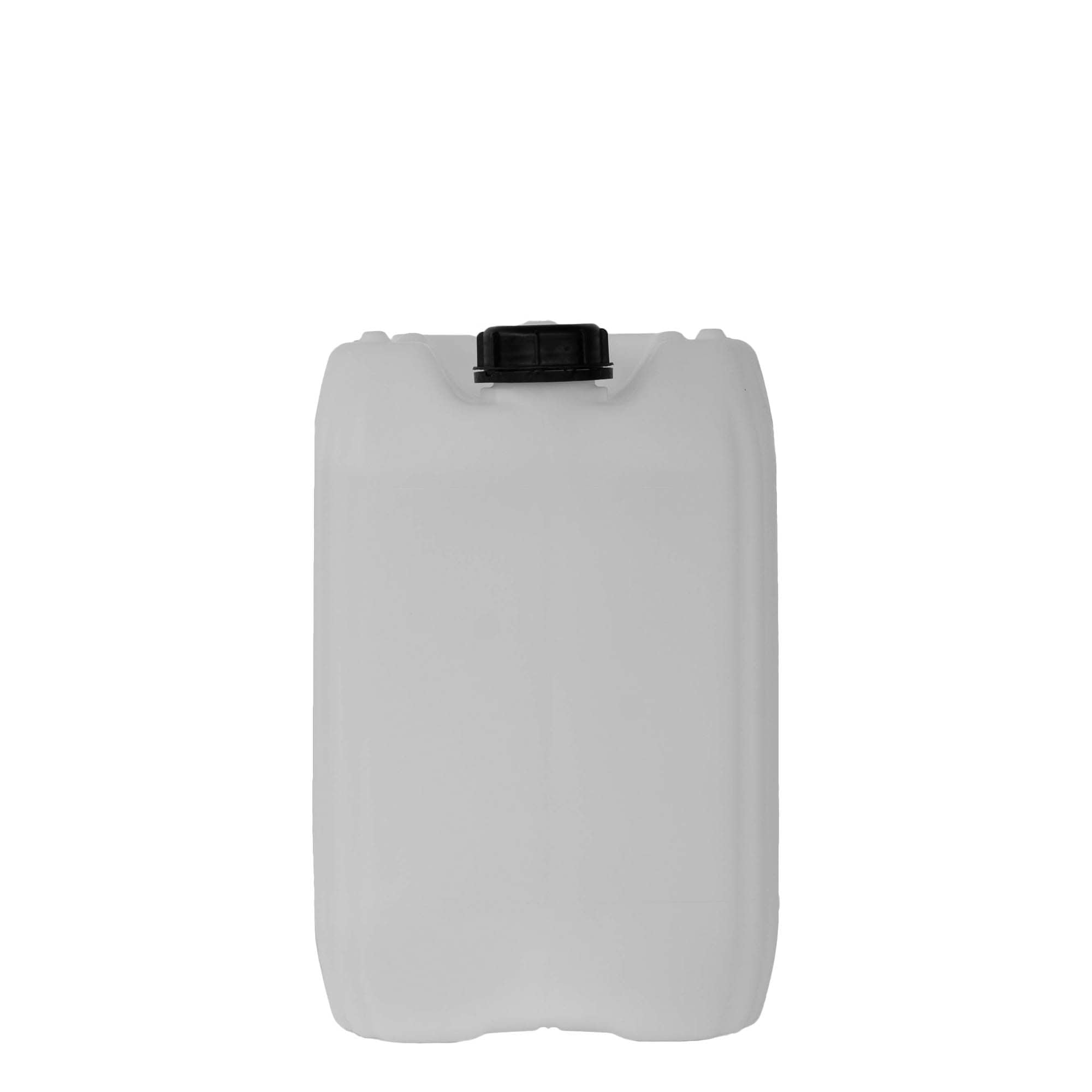 20 l kanister, ristkülikukujuline, HDPE-plast, naturaalne, ava: ND 60