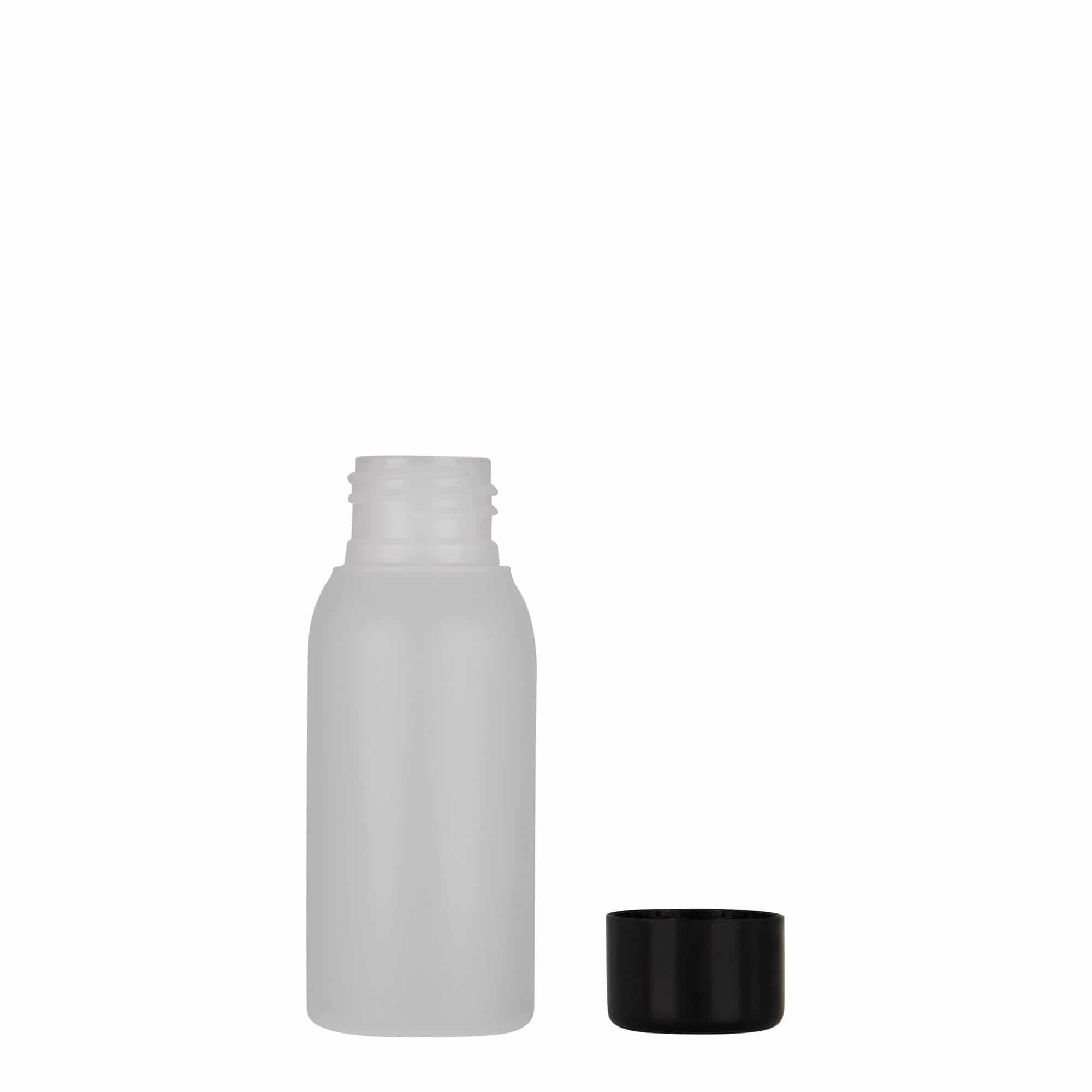 50 ml plastpudel 'Tuffy', HDPE, loomulik värv, sulgur: GPI 24/410
