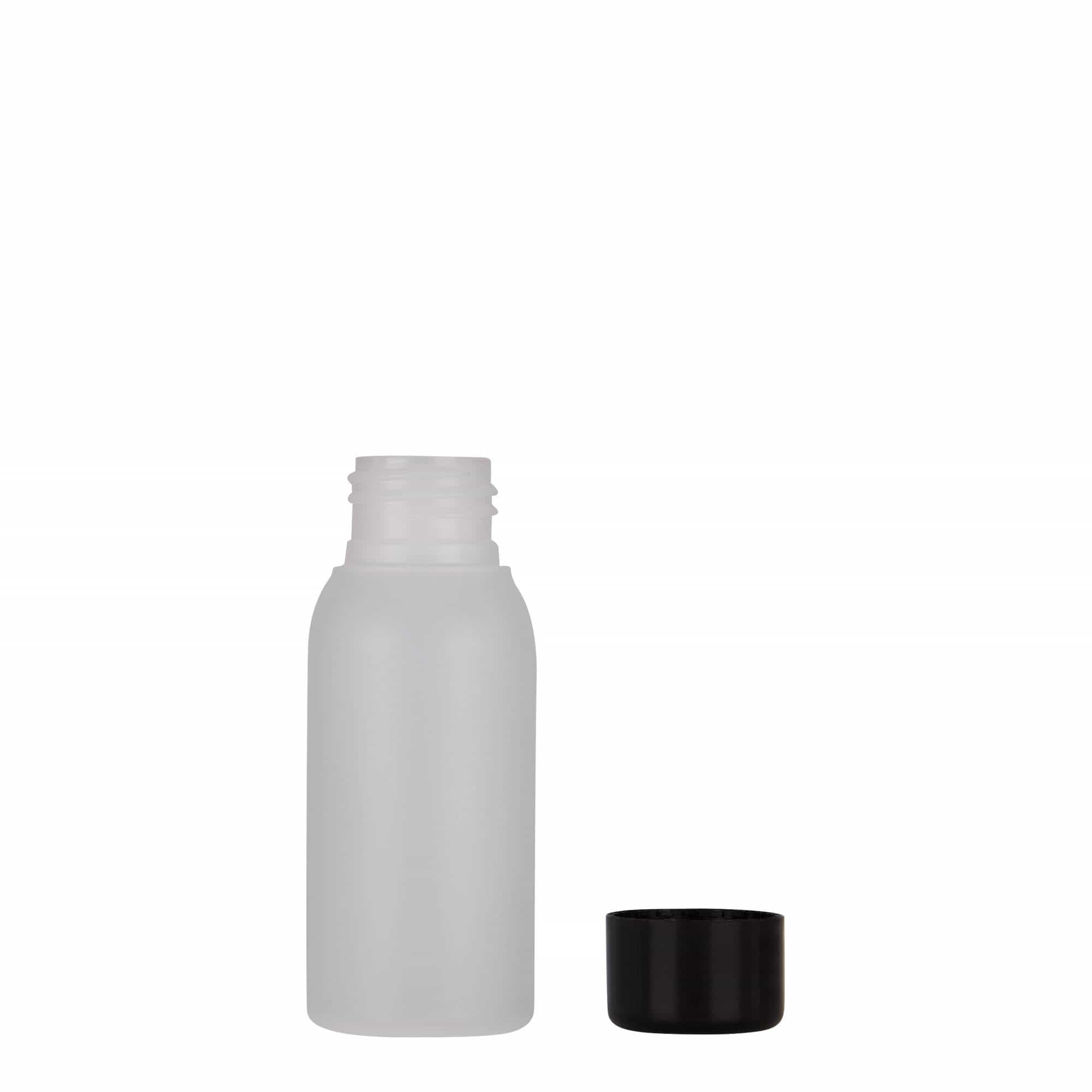 50 ml plastikpudel 'Tuffy', HDPE, naturaalne, suuava: 24/410