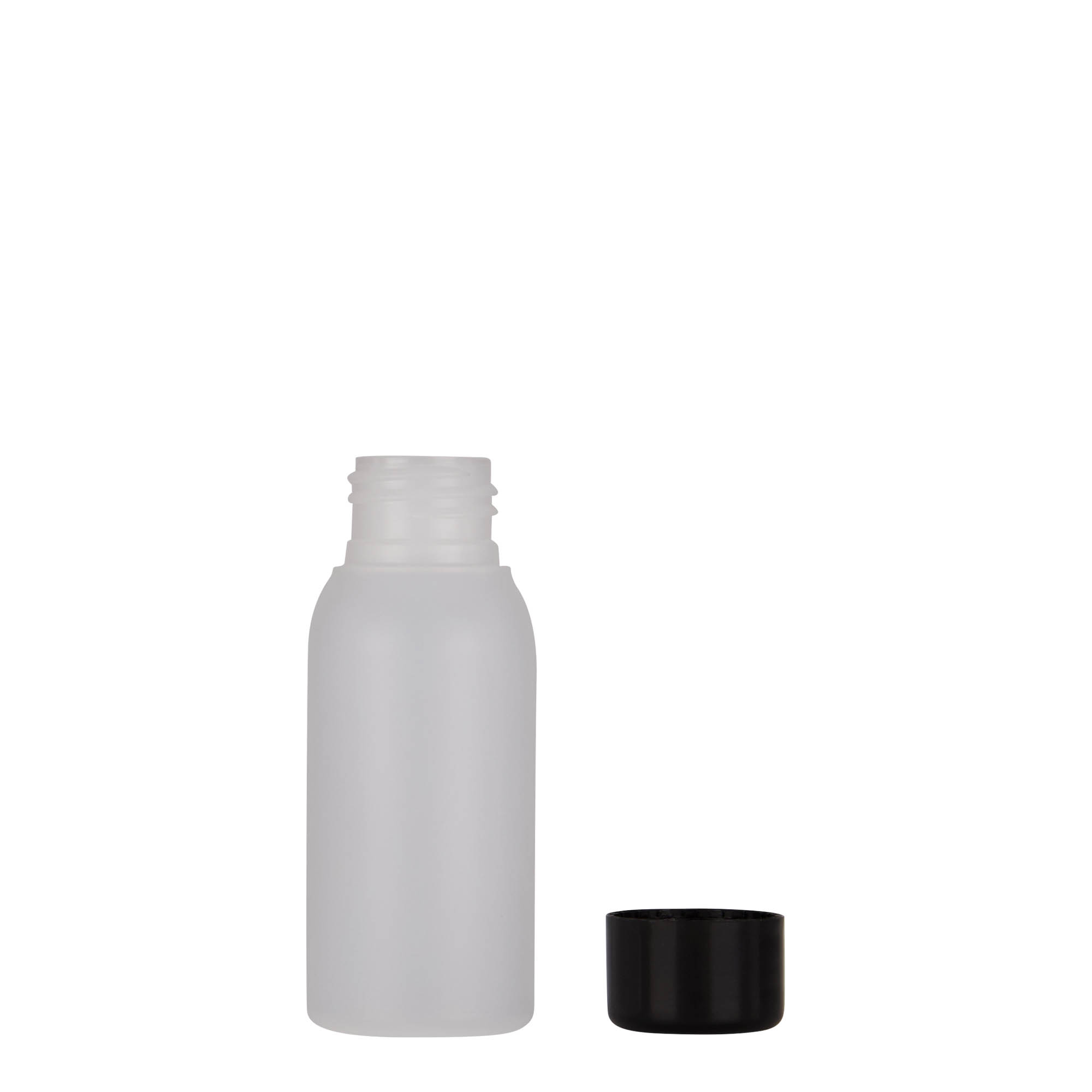 50 ml plastikpudel „Tuffy“, HDPE, naturaalne, avale: 24/410