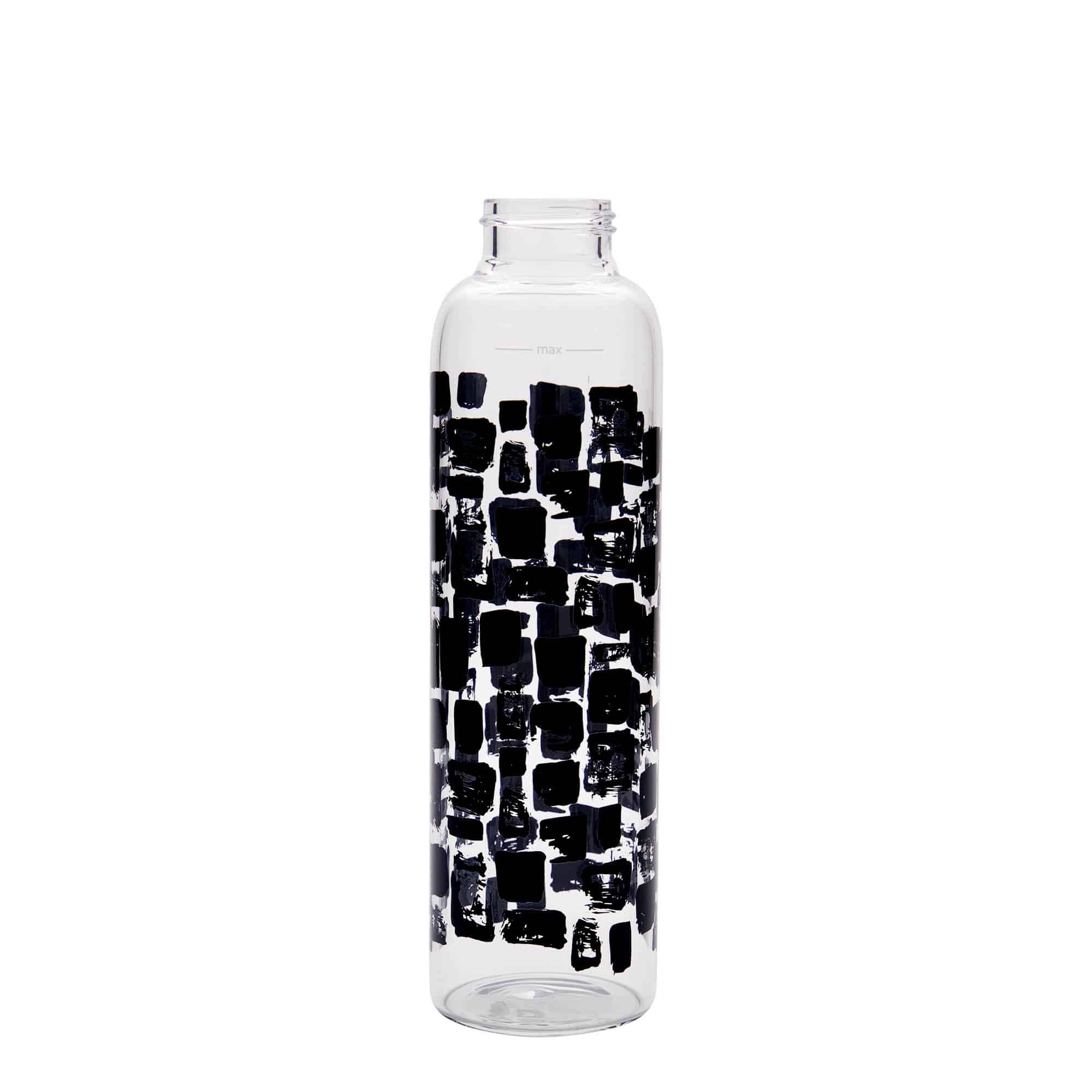 500 ml joogipudel 'Perseus', motiiv: mustad ristkülikud, sulgur: keeratav kork 500 ml joogipudel 'Perseus', motiiv: mustad ristkülikud, sulgur: keeratav kork