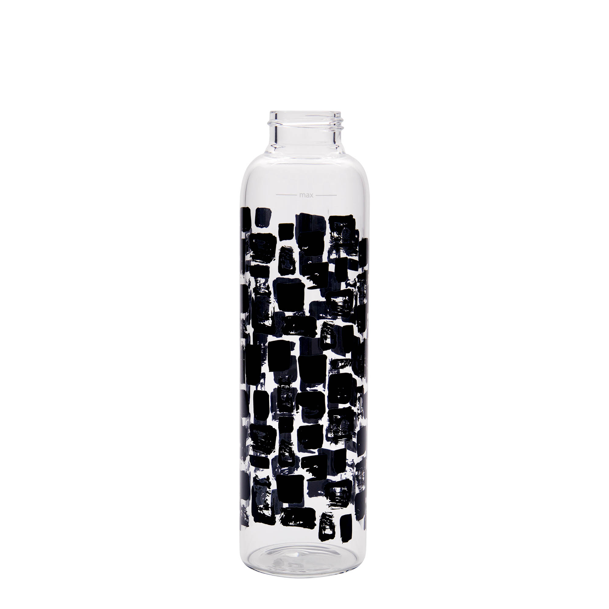 500 ml joogipudel 'Perseus - Mustad ristkülikud', suuava: kruvikork