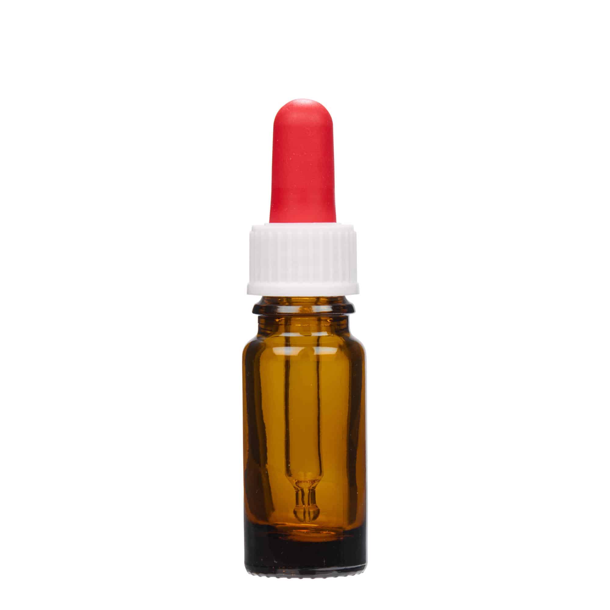 10 ml tilguti pudel meditsiin, klaas, pruun, suu: DIN 18