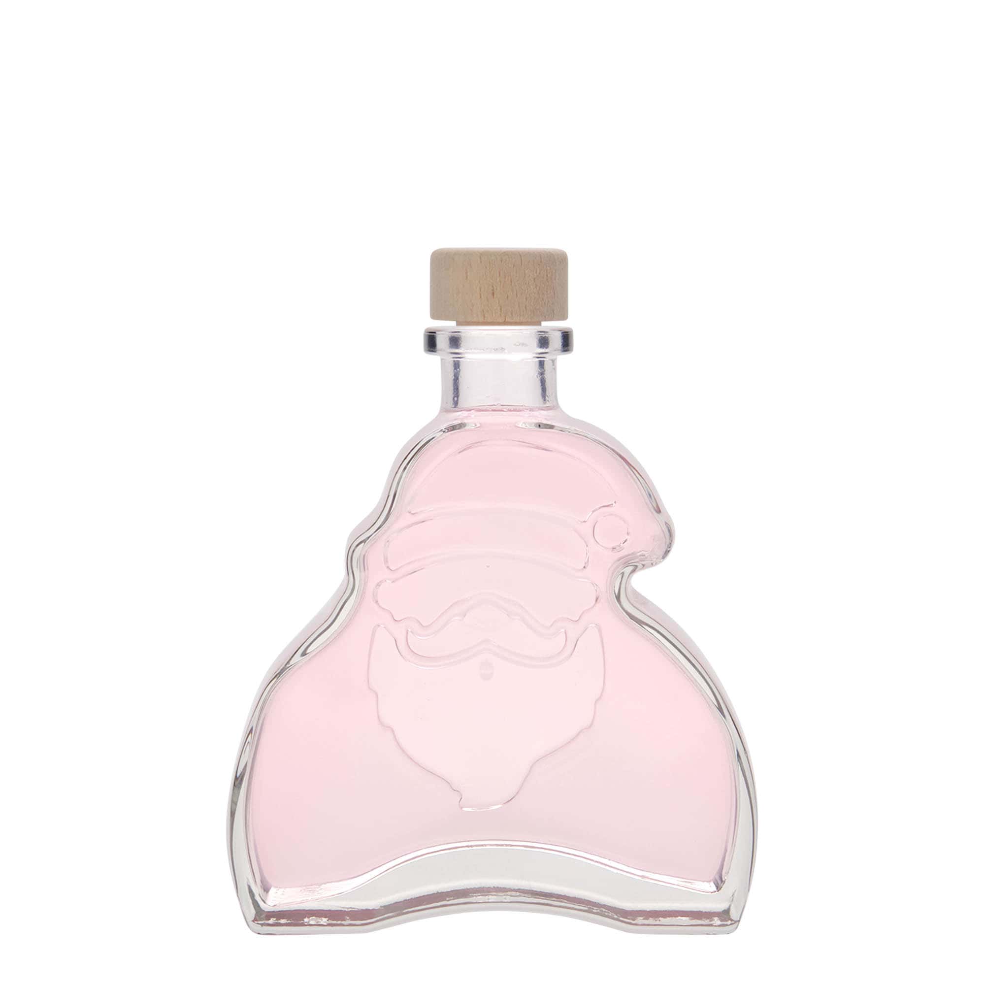 200 ml klaaspudel 'Jõuluvana', sulgur: kork