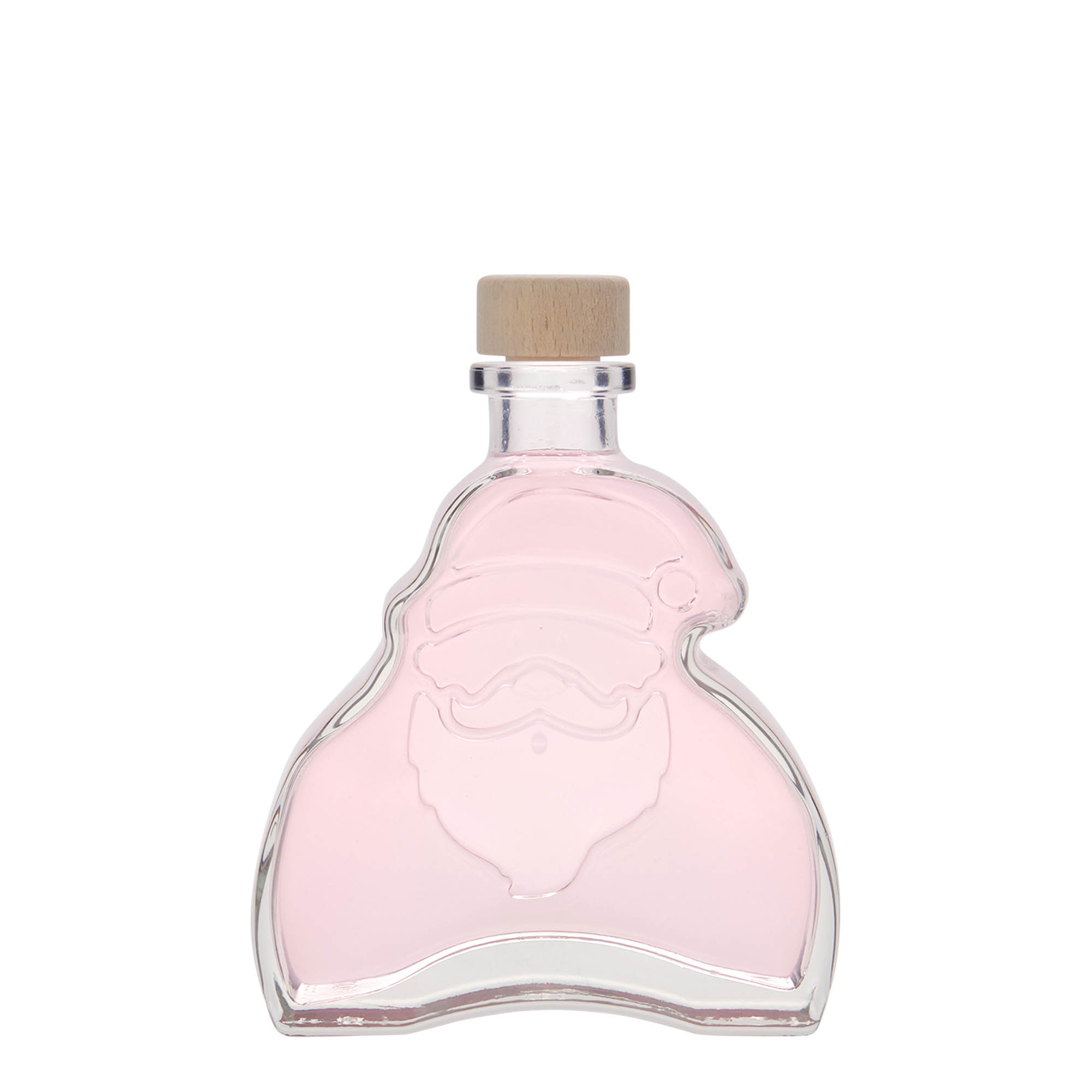 200 ml klaaspudel 'Jõuluvana', avaus: kork