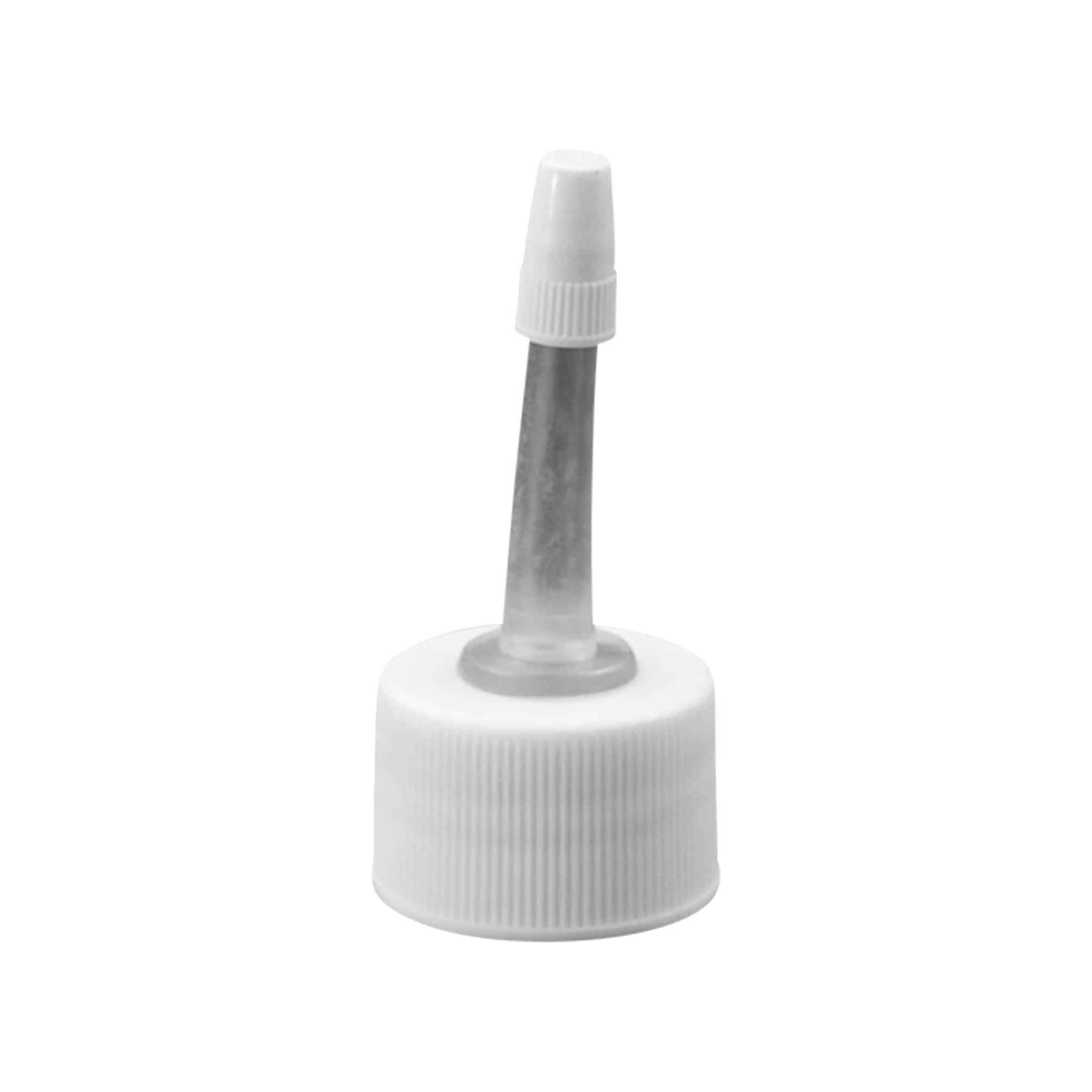 Kruvikork aplikaatoriga, PP-plastik, valge, suuava jaoks: 24/410