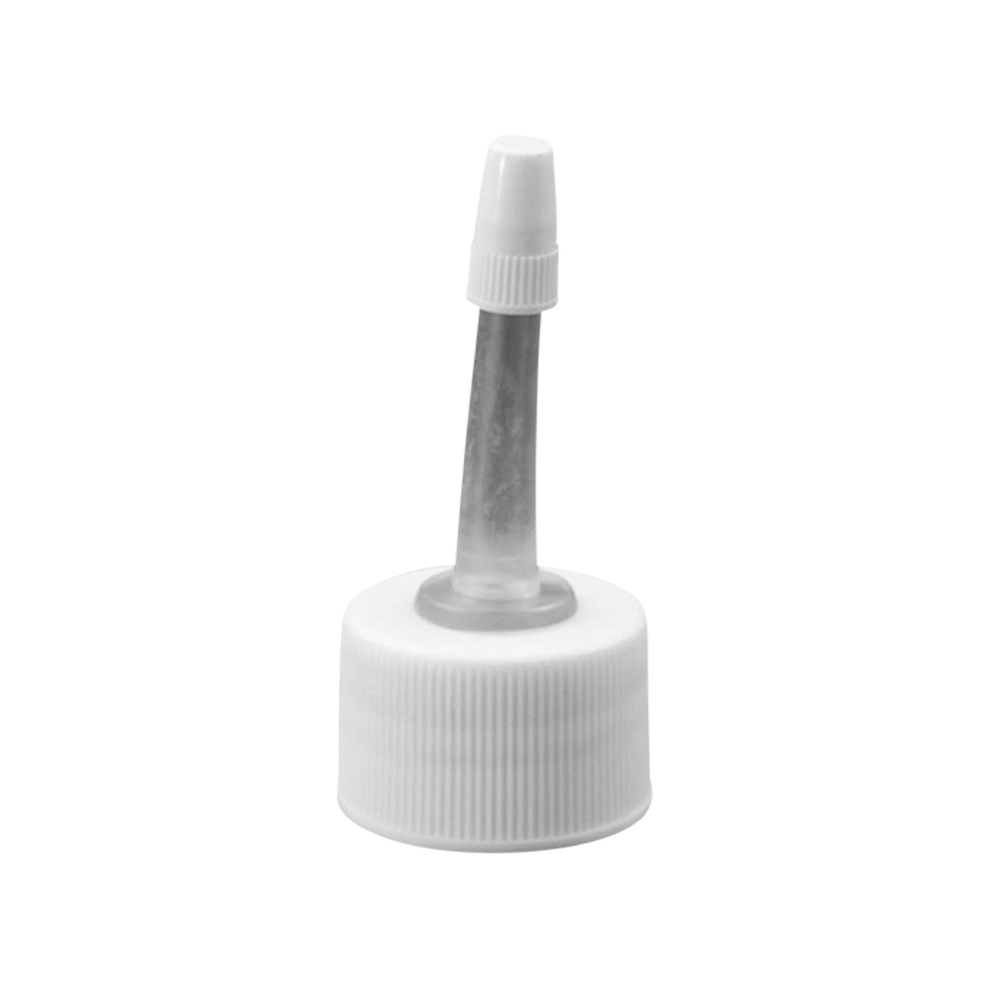 Kruvikork aplikaatoriga, PP-plastik, valge, suuava jaoks: 24/410
