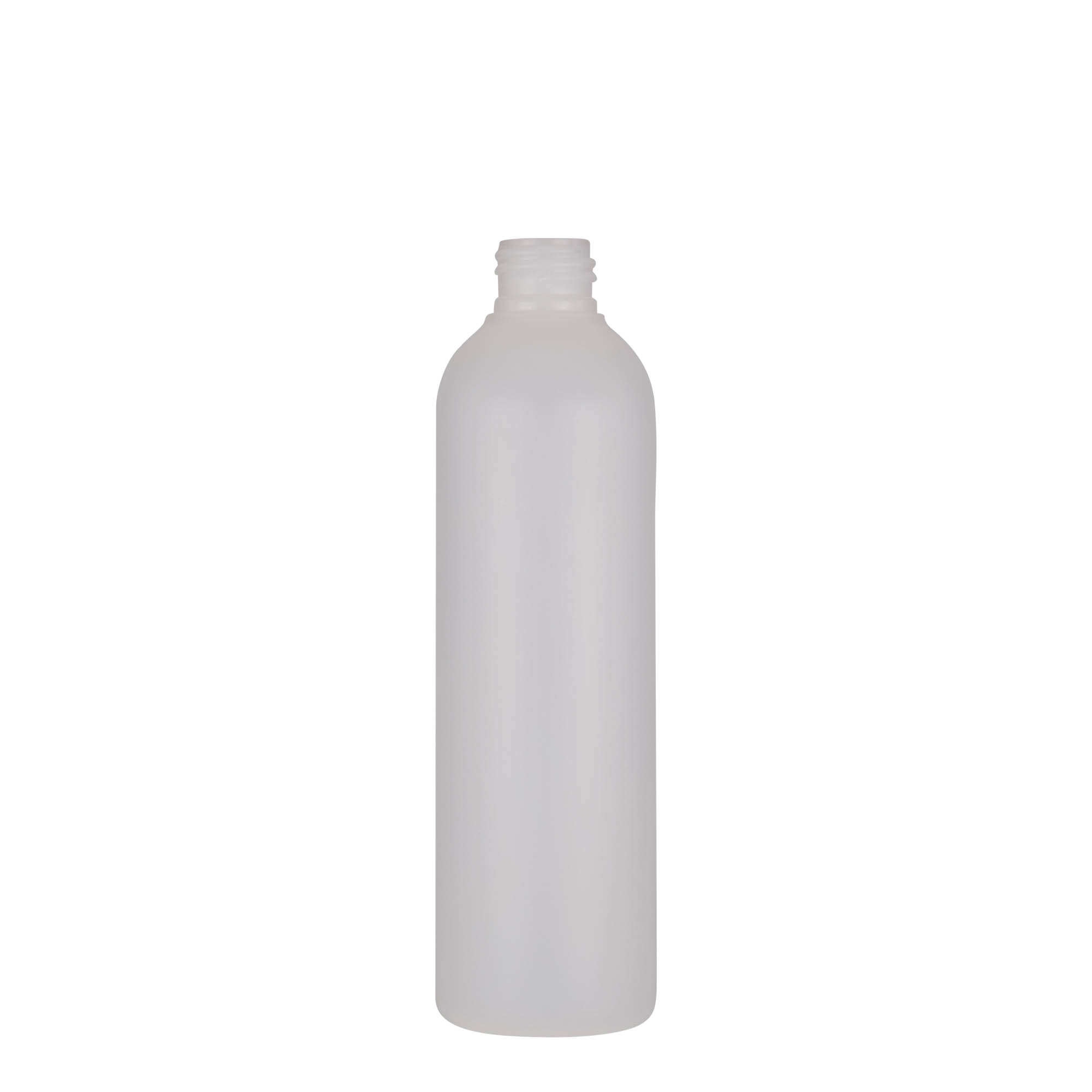 250 ml plastpudel 'Tuffy', HDPE, naturaalne, suuava: 24/410