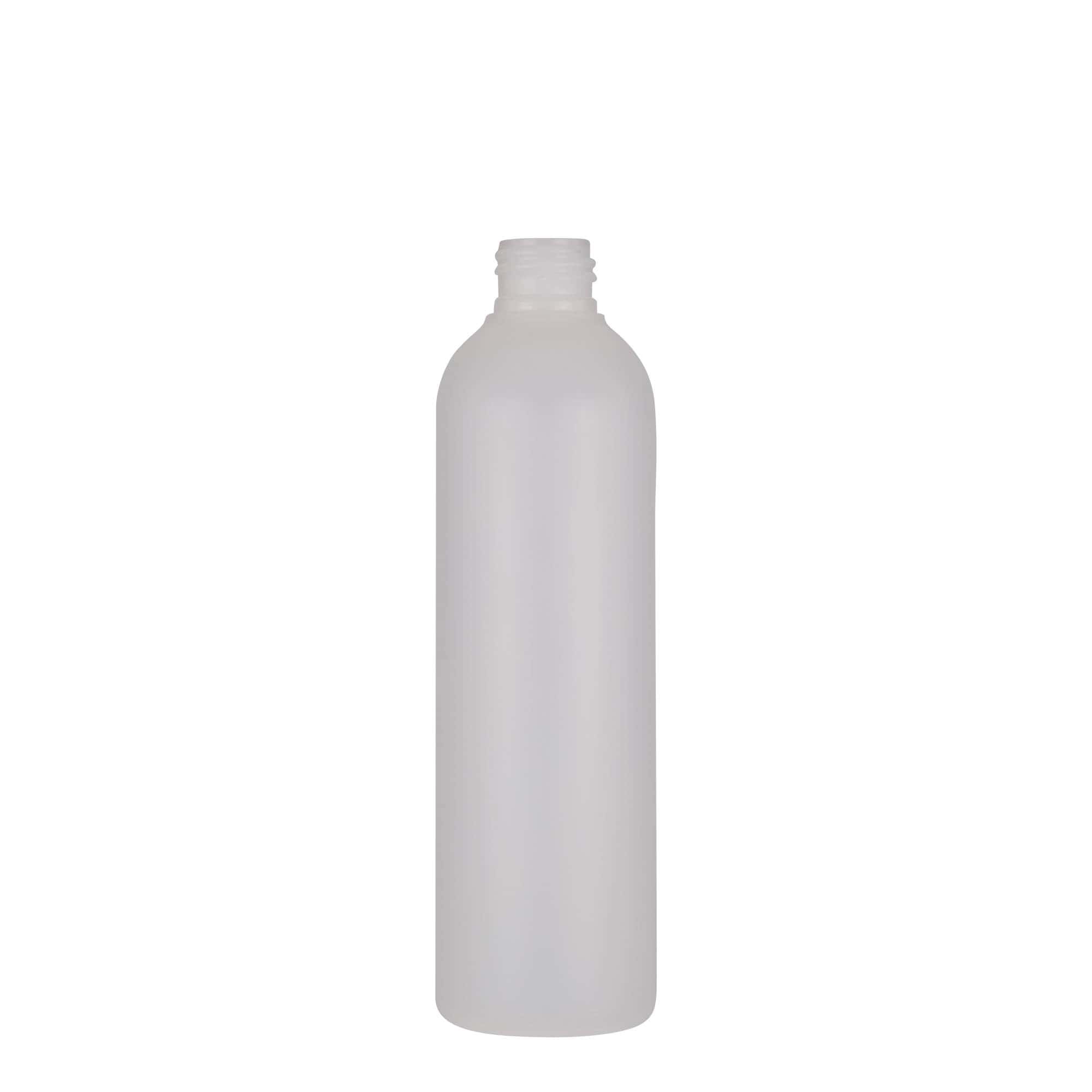 250 ml plastpudel 'Tuffy', HDPE, naturaalne, suuava: 24/410